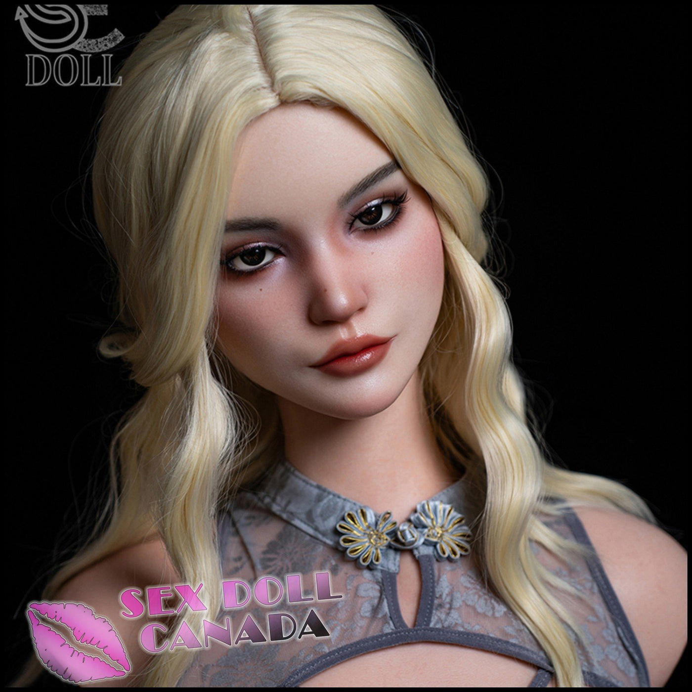 114 (3'9") F-Cup Isla Kane.A Blonde Torso (Head #153SO) Full Silicone - SE Doll