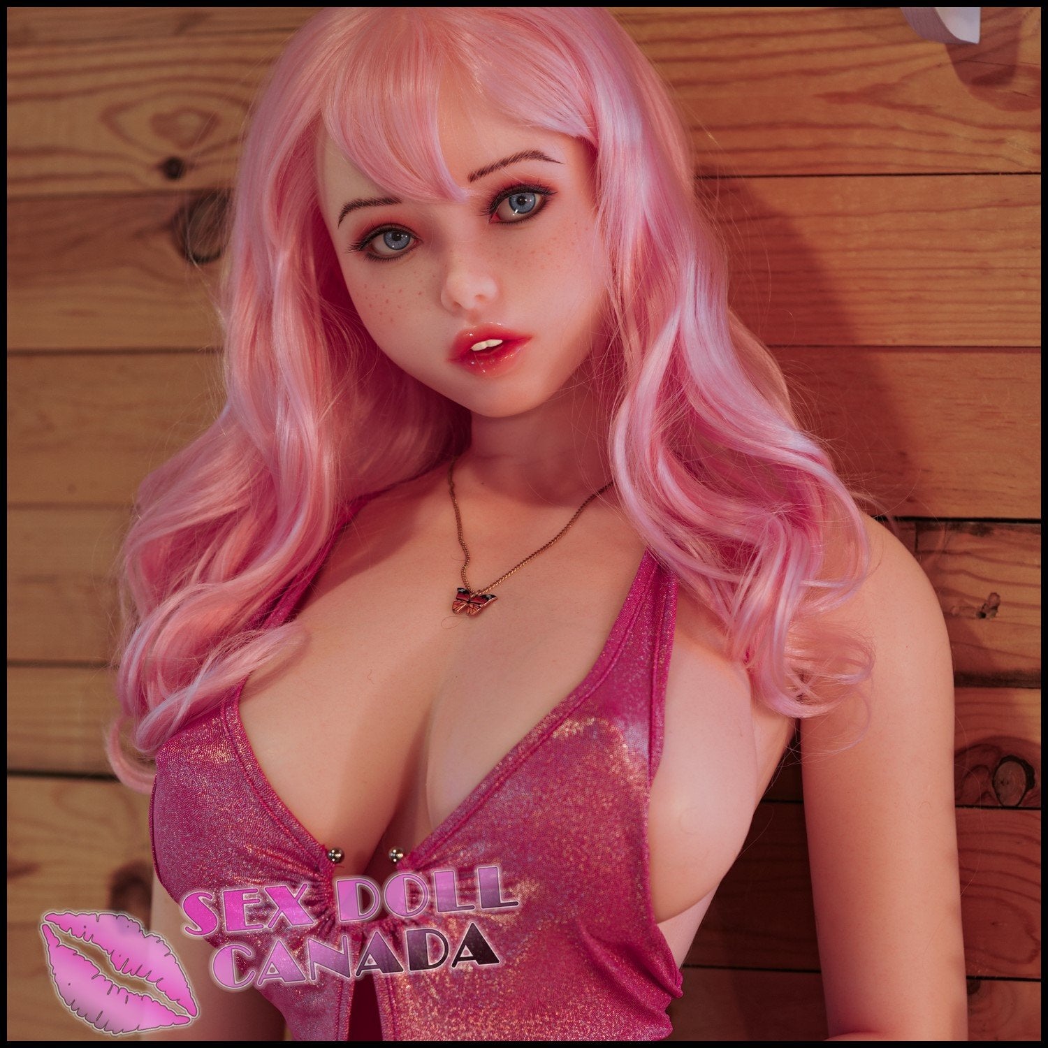 Piper Realistic Sex Doll Huge Tits Boobs Short Petite Pink Purple Hair