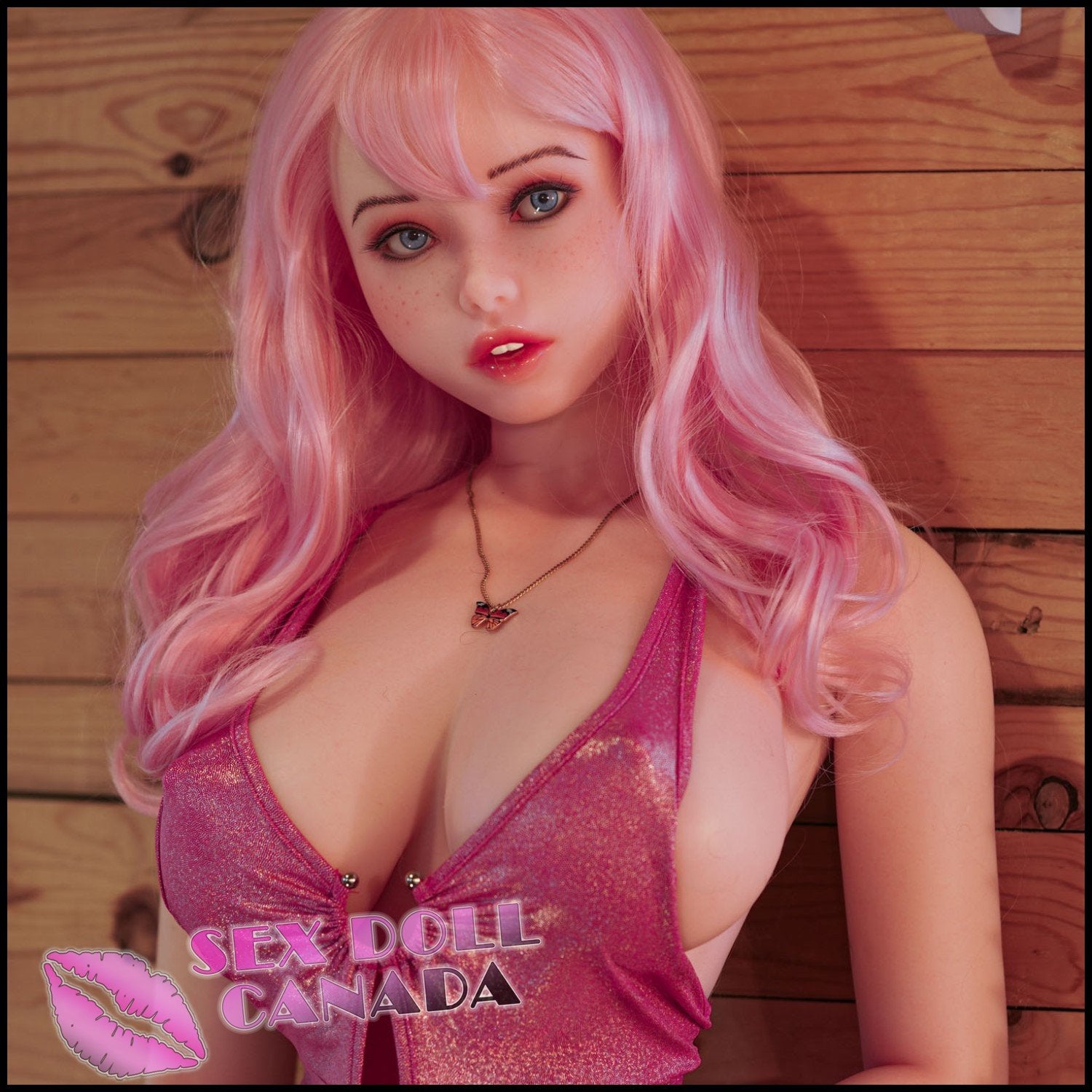 Piper Realistic Sex Doll Short Petite Pink Purple Hair Curvy Full Body