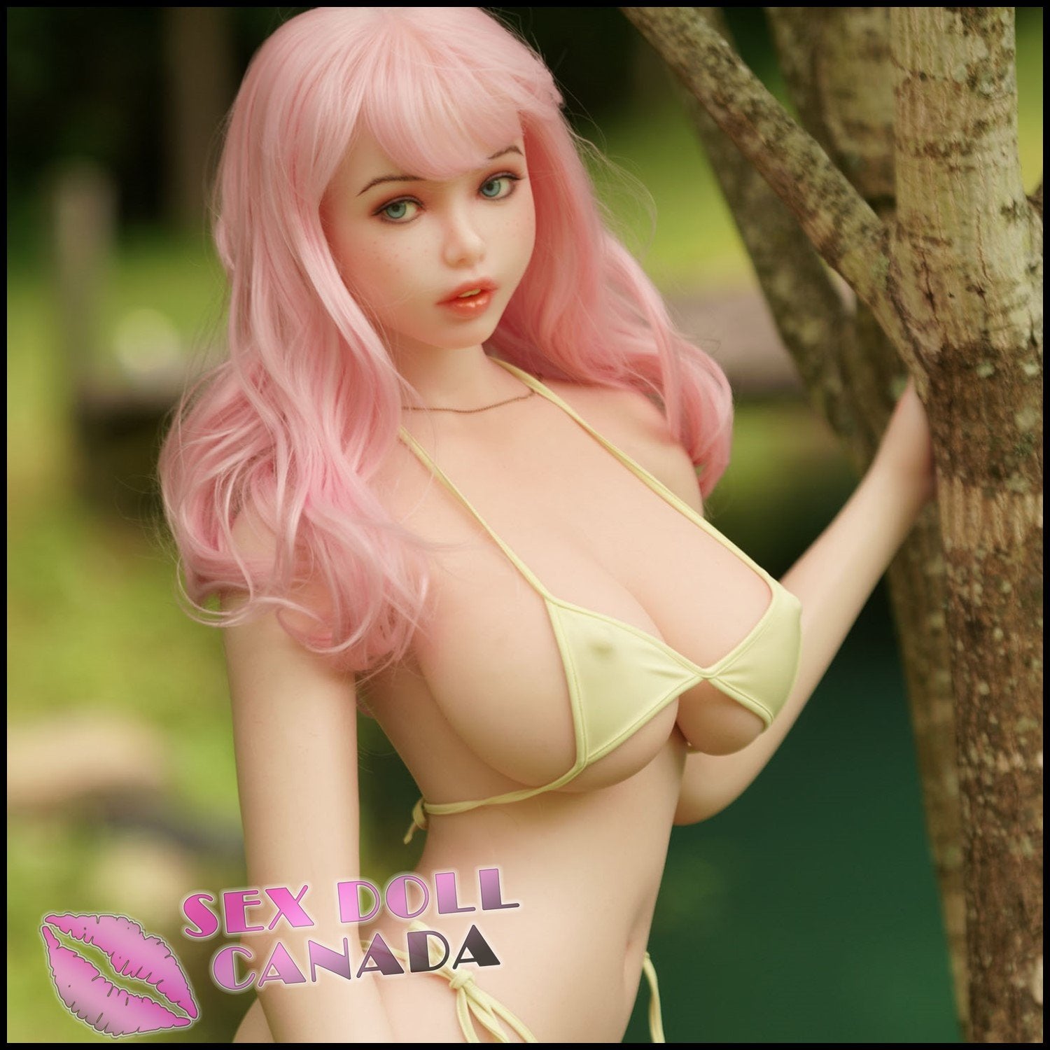 Piper Realistic Sex Doll Pink Purple Hair Small Waist Curvy Full Body