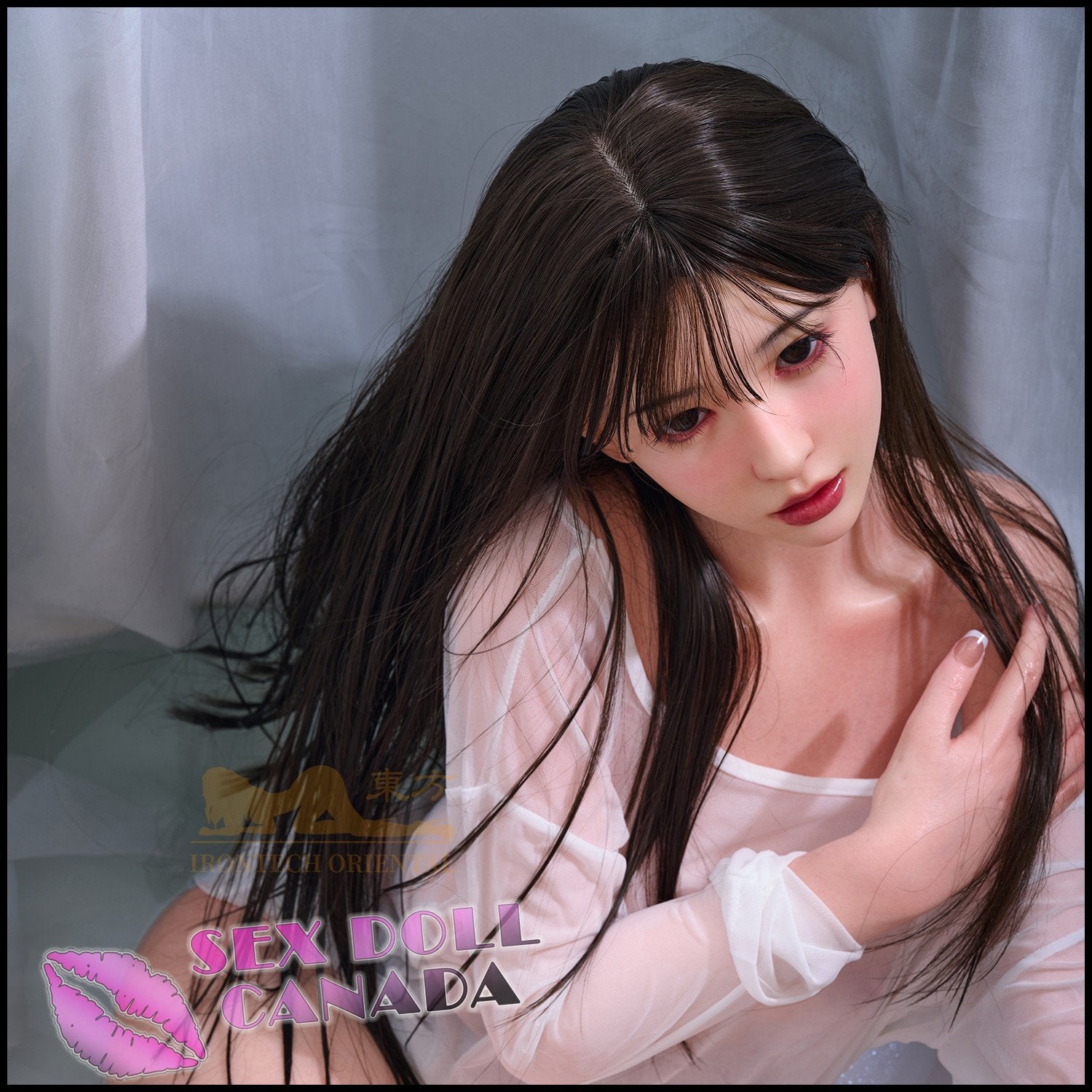 IRONTECH Realistic Sex Doll Short Petite Black Hair Curvy Full Body