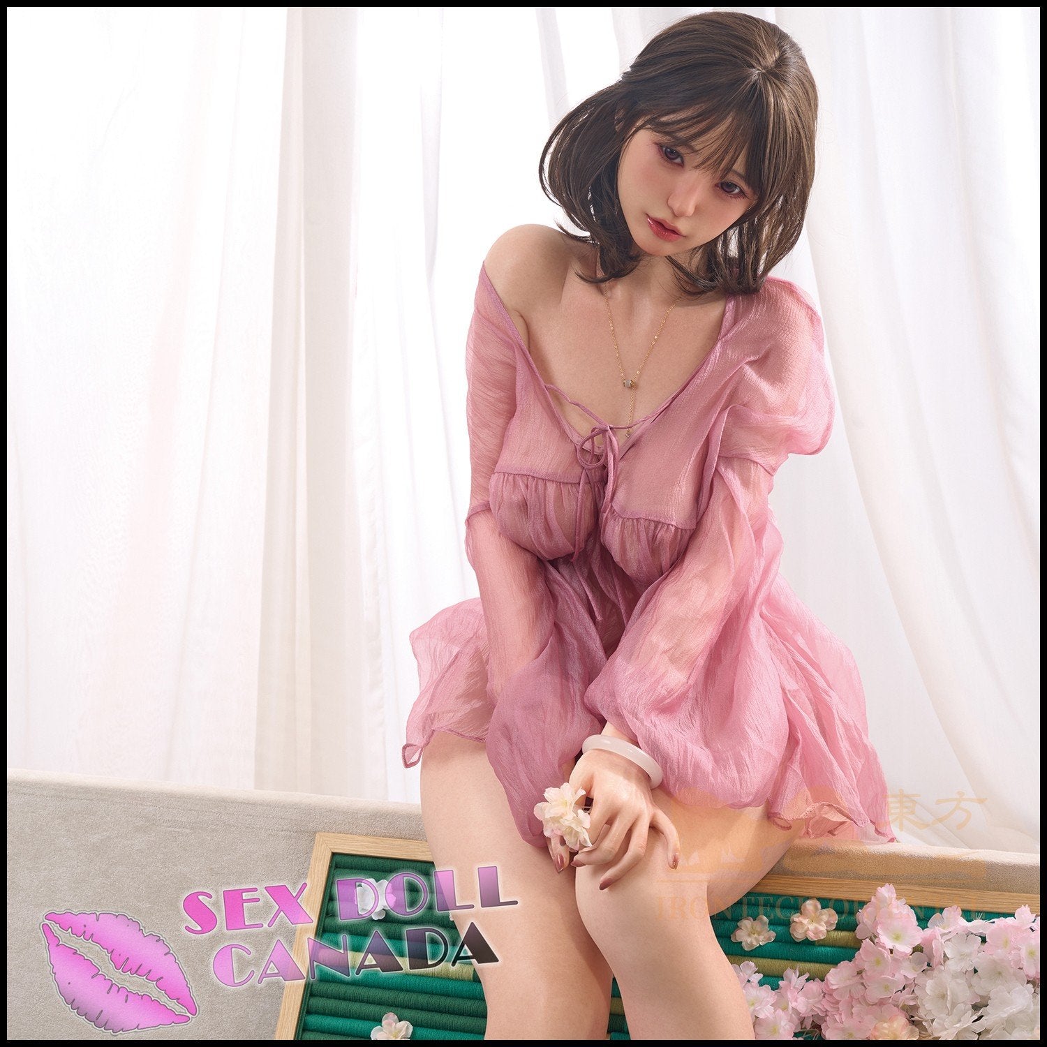 IRONTECH Realistic Sex Doll Small Waist Thick Thighs Brunette Hair