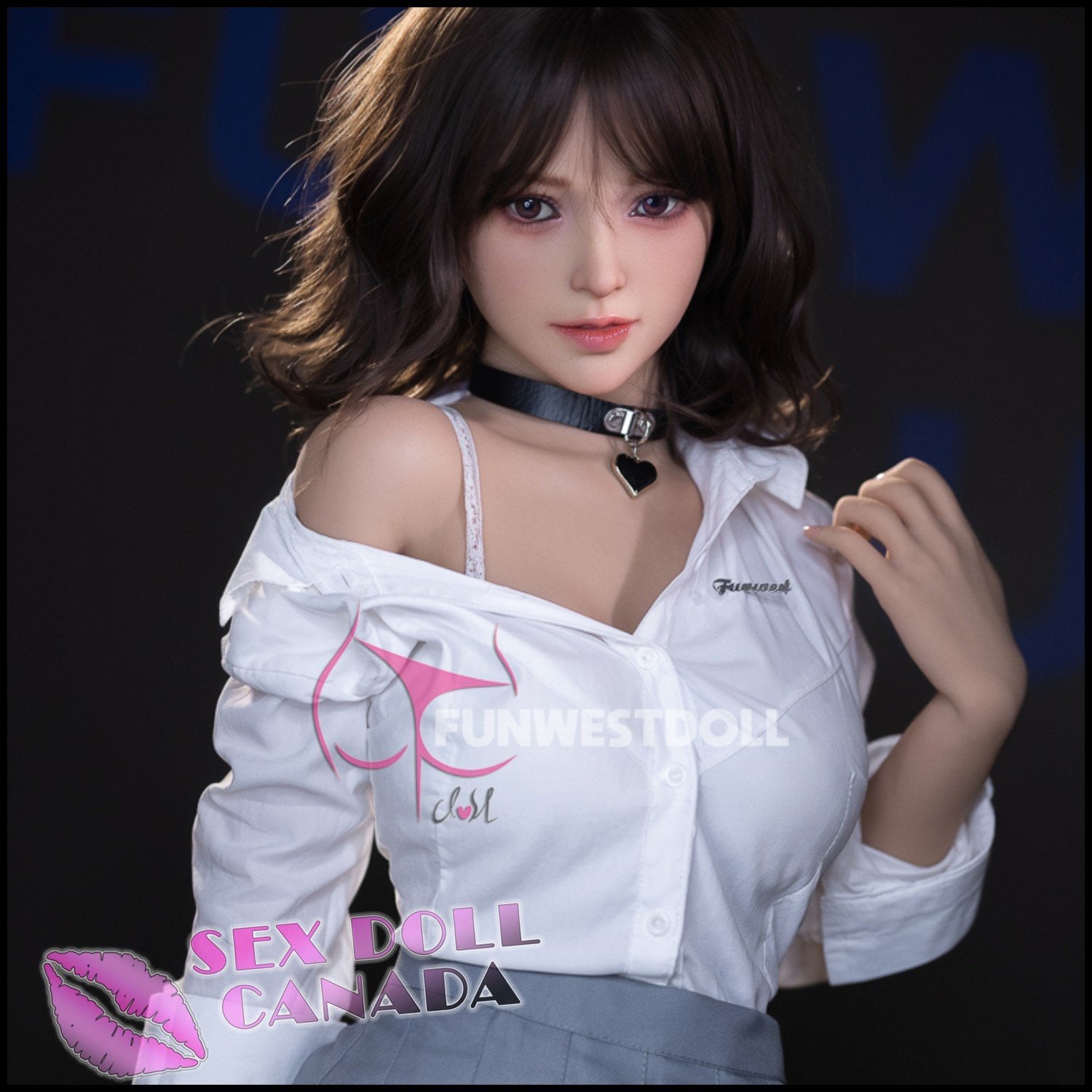 FunWestDoll Realistic Sex Doll Brunette Hair Curvy Full Body Big Tits Breasts