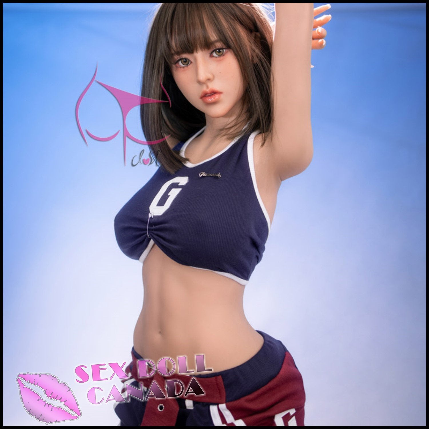 FunWestDoll Realistic Sex Doll Small Waist Brunette Hair Asian Japanese Chinese