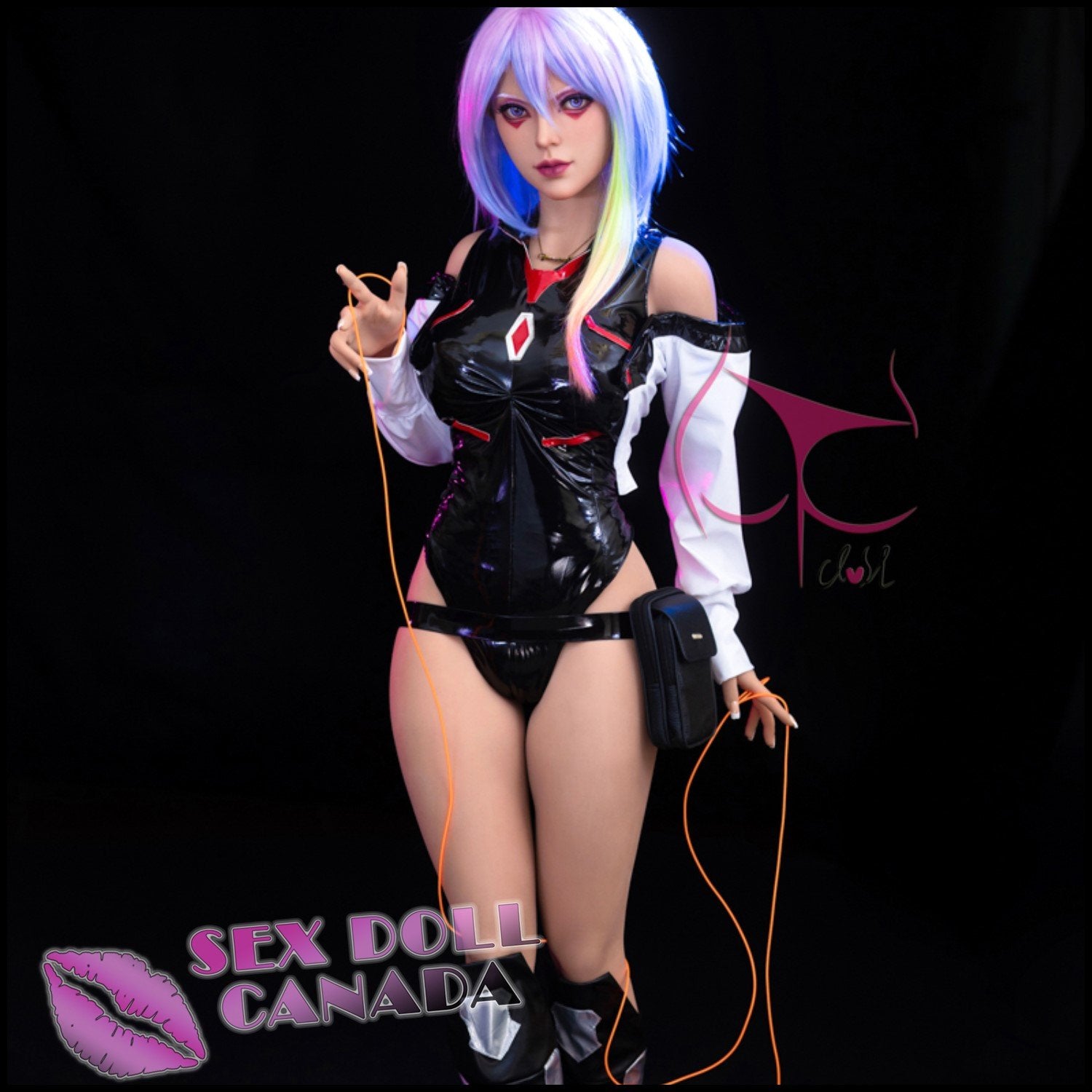 FunWestDoll Realistic Sex Doll Pink Purple Hair Big Tits Breasts Curvy Full Body