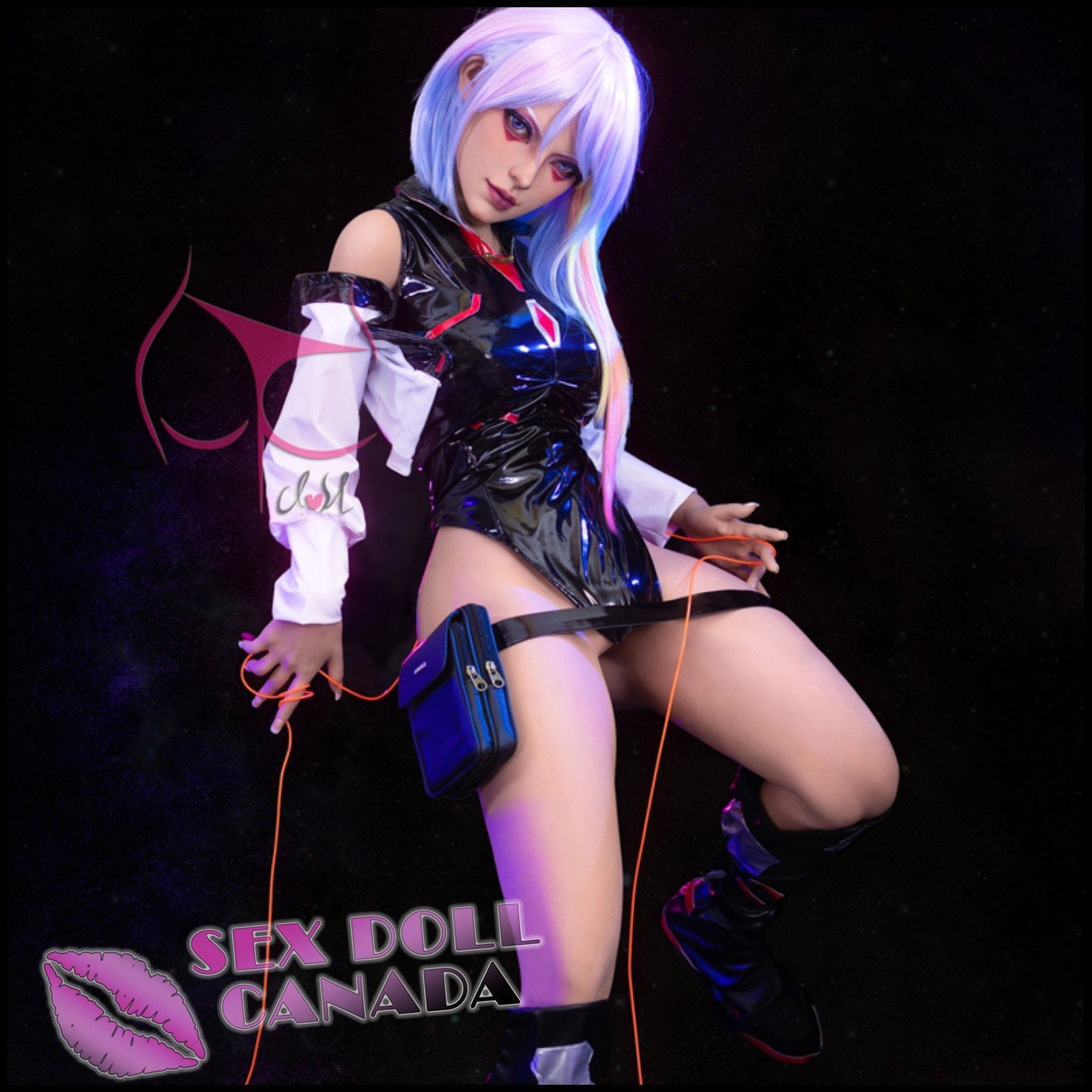 FunWestDoll Realistic Sex Doll Pink Purple Hair Curvy Full Body Elf Fantasy Cosplay