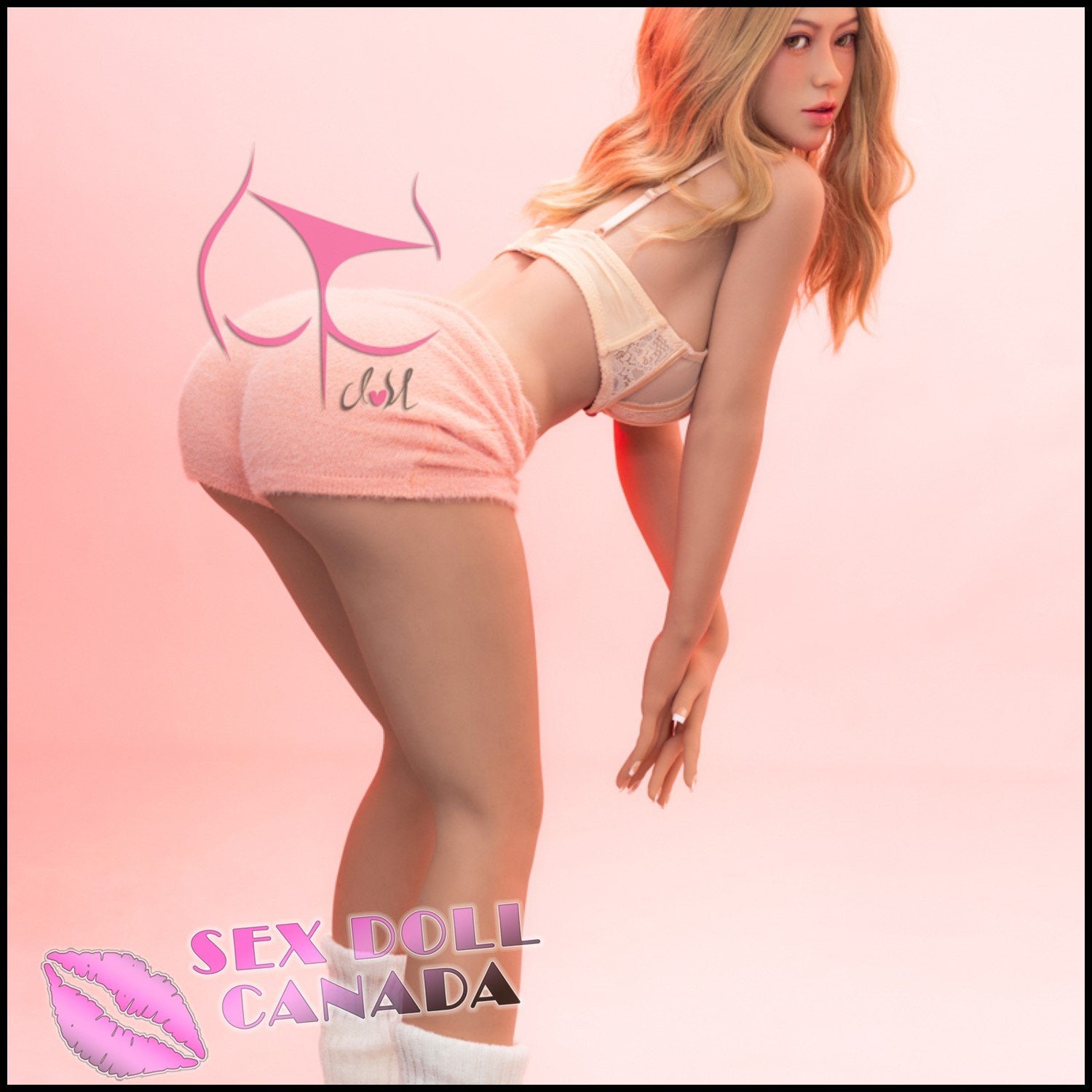 FunWestDoll Realistic Sex Doll Blonde Hair Small Waist Curvy Full Body