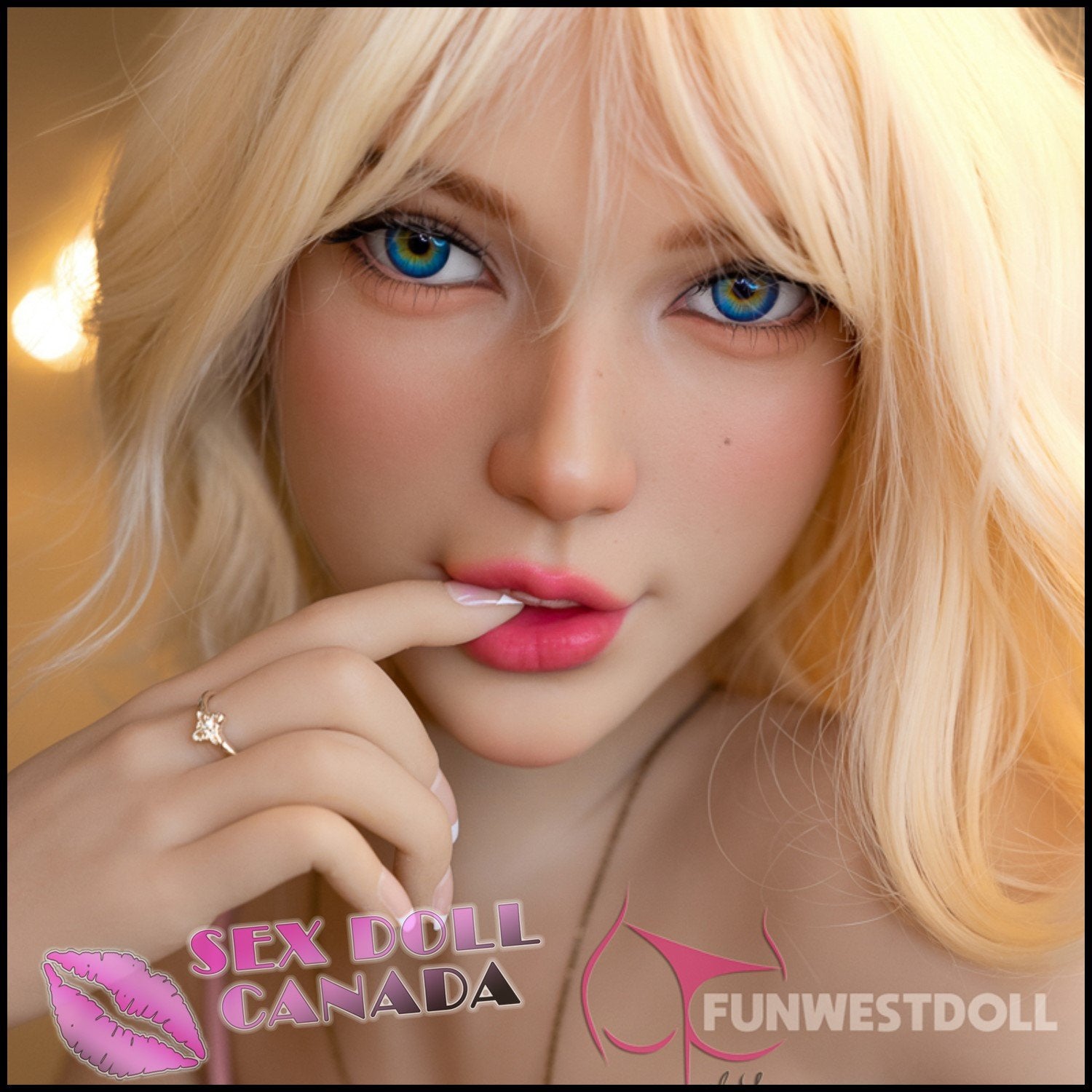FunWestDoll Realistic Sex Doll Big Tits Breasts Curvy Full Body Blonde Hair