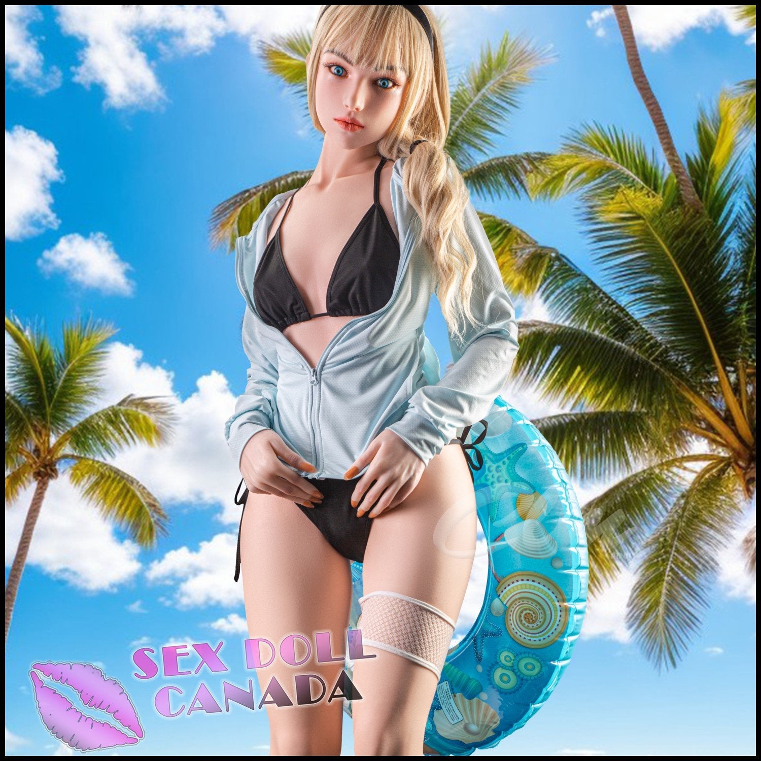 Climax Realistic Sex Doll Western American Blonde Hair Big Tits Breasts