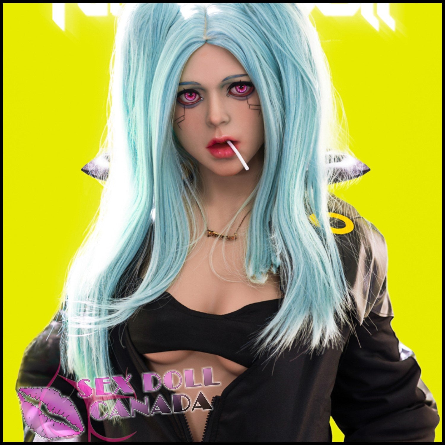 FunWestDoll Realistic Sex Doll Small Waist Pink Purple Hair Big Ass Butt