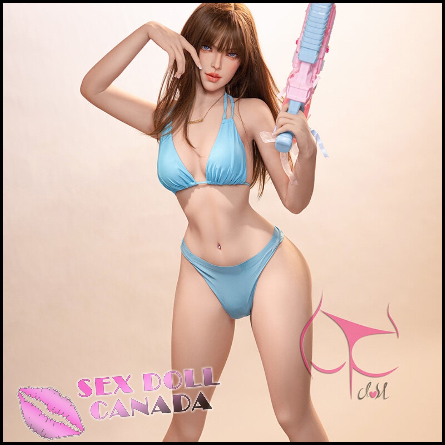 FunWestDoll Realistic Sex Doll Big Ass Butt Brunette Hair Western American