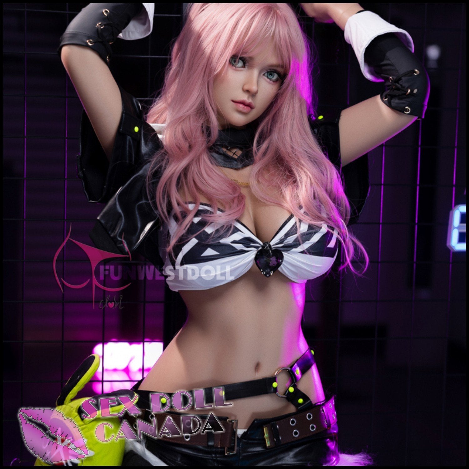 FunWestDoll Realistic Sex Doll Pink Purple Hair Elf Fantasy Cosplay Big Ass Butt