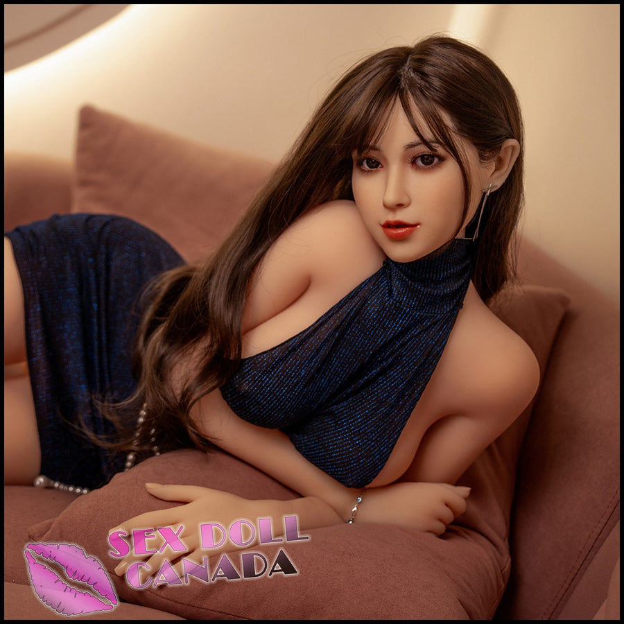 6YE Realistic Sex Doll Brunette Hair Small Waist Small Tits Boobs