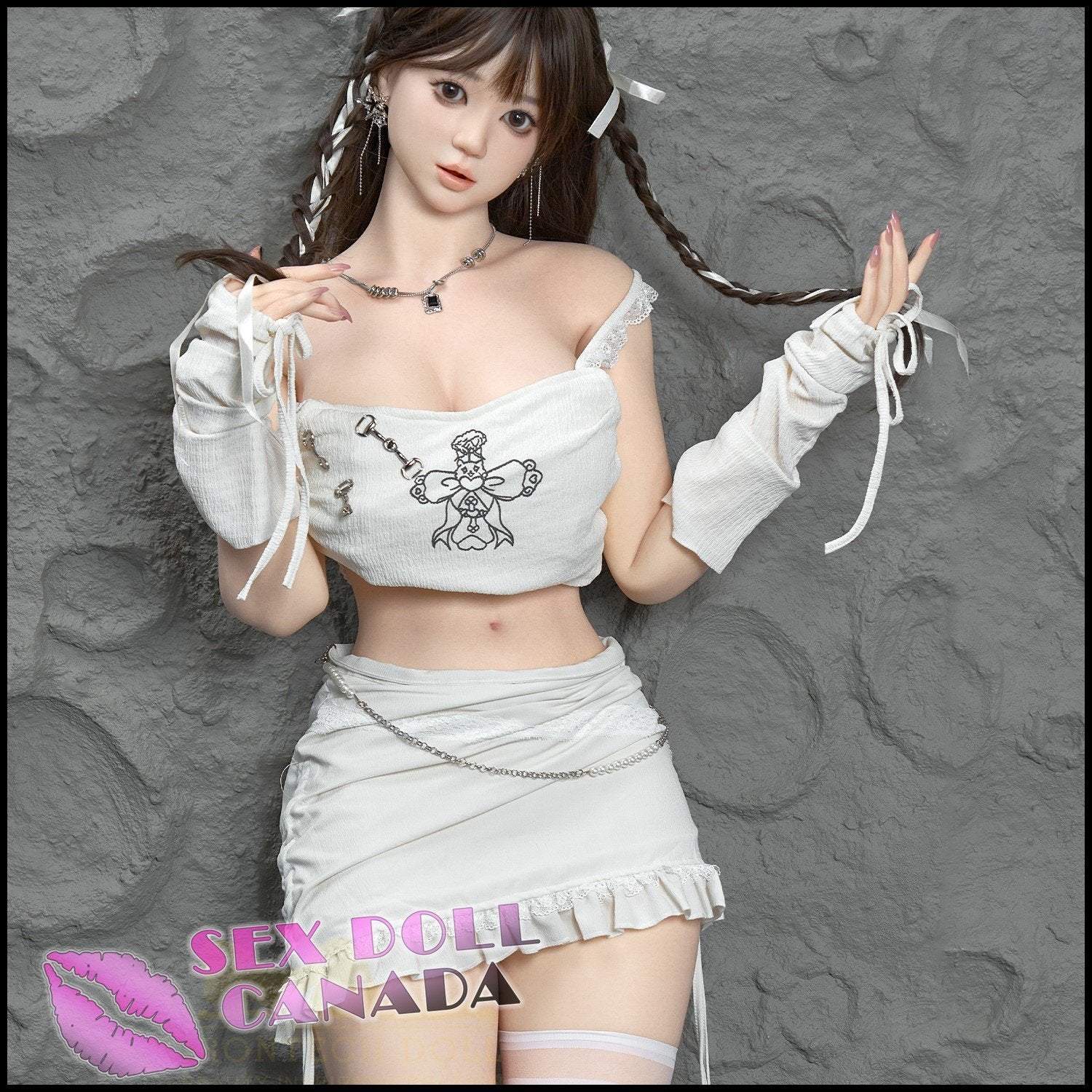 IRONTECH Realistic Sex Doll Small Waist Curvy Full Body Black Hair