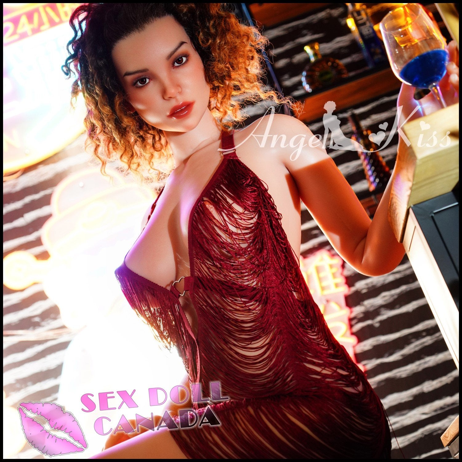Angel Kiss Realistic Sex Doll Curvy Full Body Western American Brunette Hair