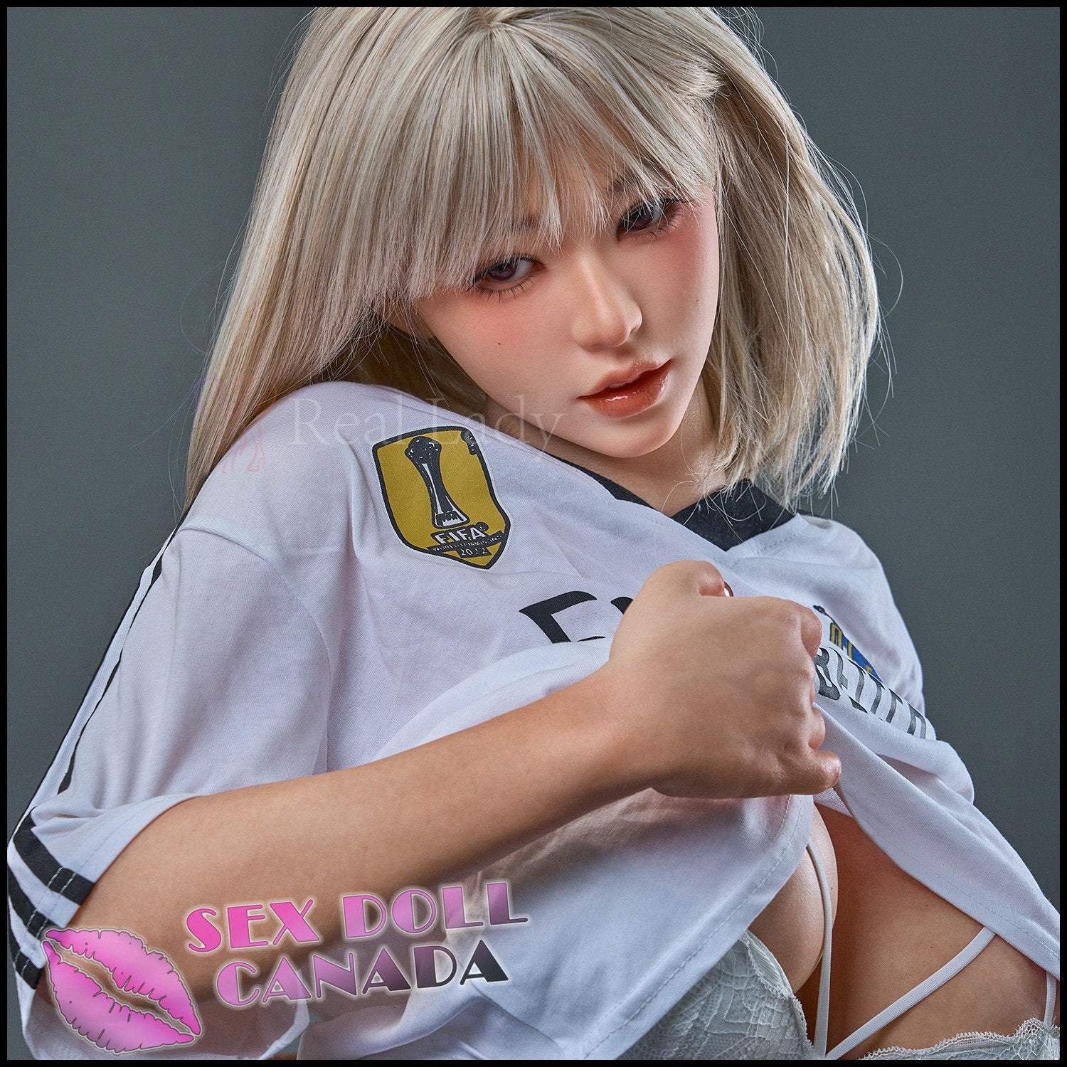 Real Lady Realistic Sex Doll Asian Japanese Chinese Curvy Full Body Gray Silver White Hair