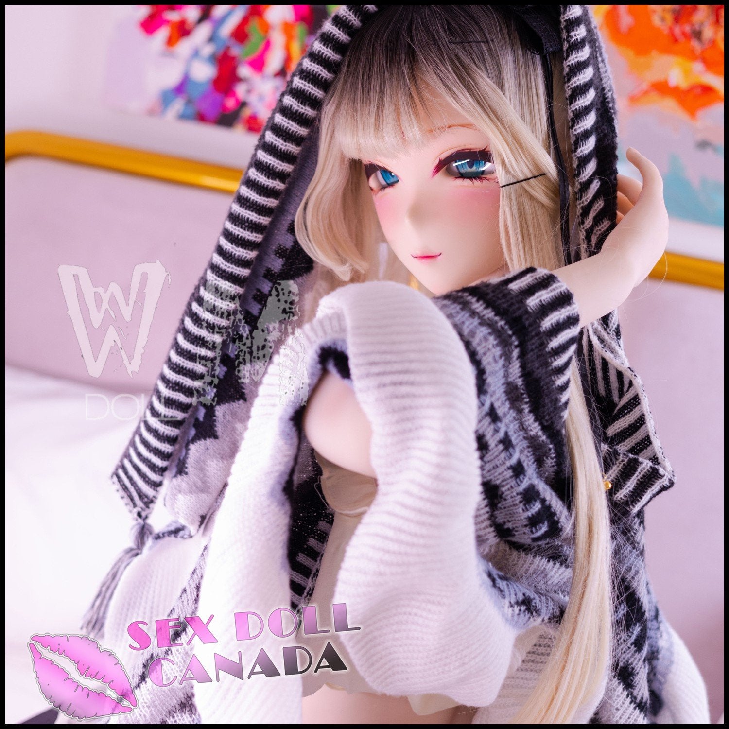 WM Doll Realistic Sex Doll Blonde Hair Huge Tits Boobs Cartoon Hentai Anime