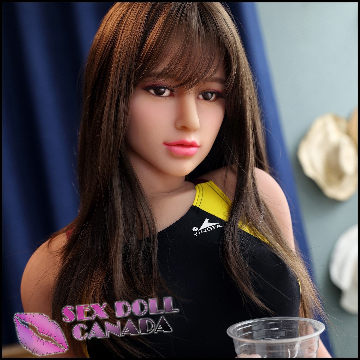 HR Doll Realistic Sex Doll Big Tits Breasts Curvy Full Body Brunette Hair