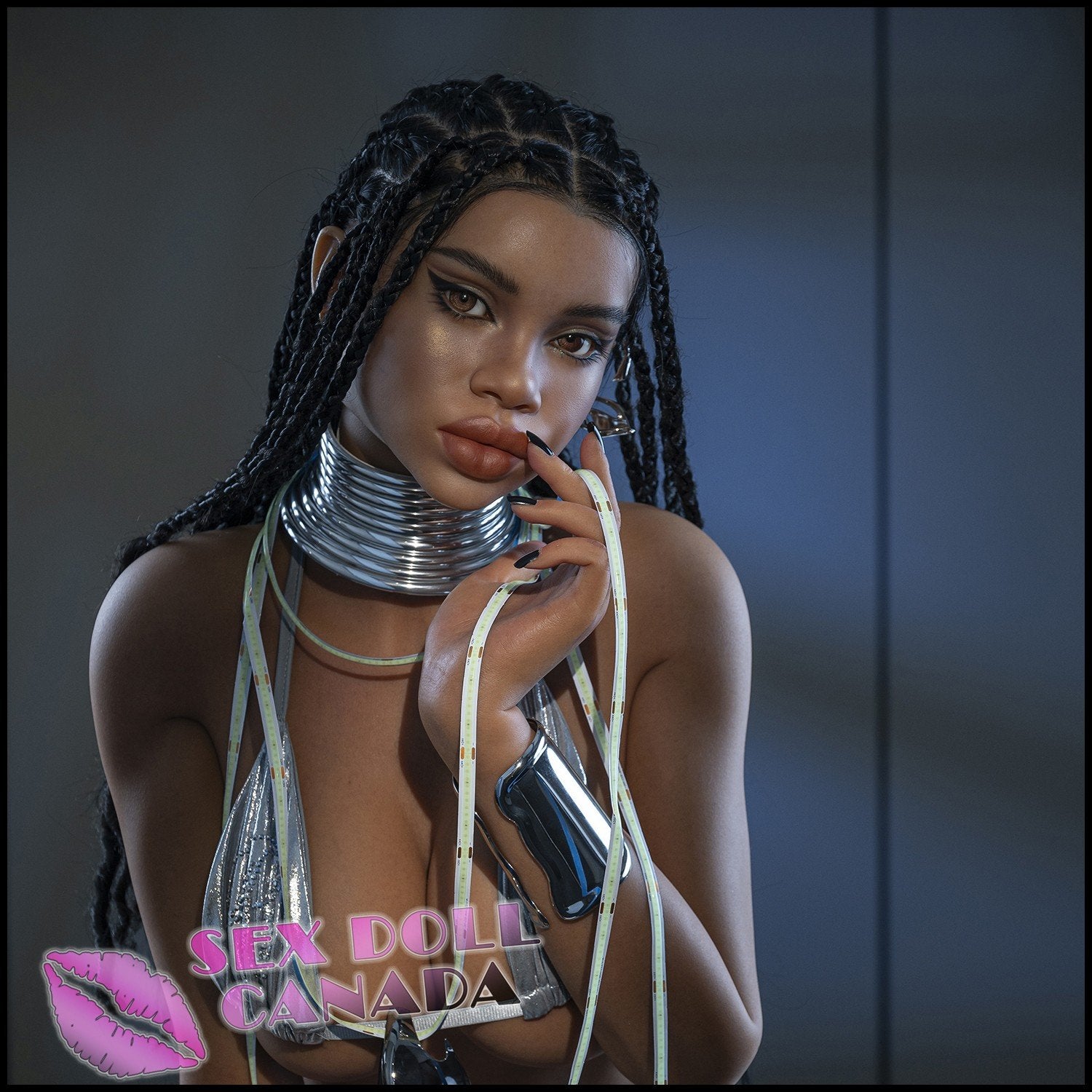 IRONTECH Realistic Sex Doll Big Tits Breasts Black Hair Thick Thighs