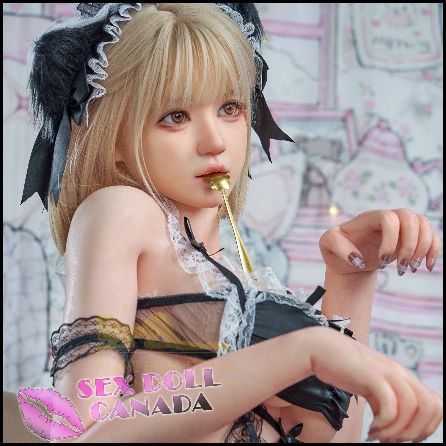 IRONTECH Realistic Sex Doll Asian Japanese Chinese Blonde Hair Huge Tits Boobs