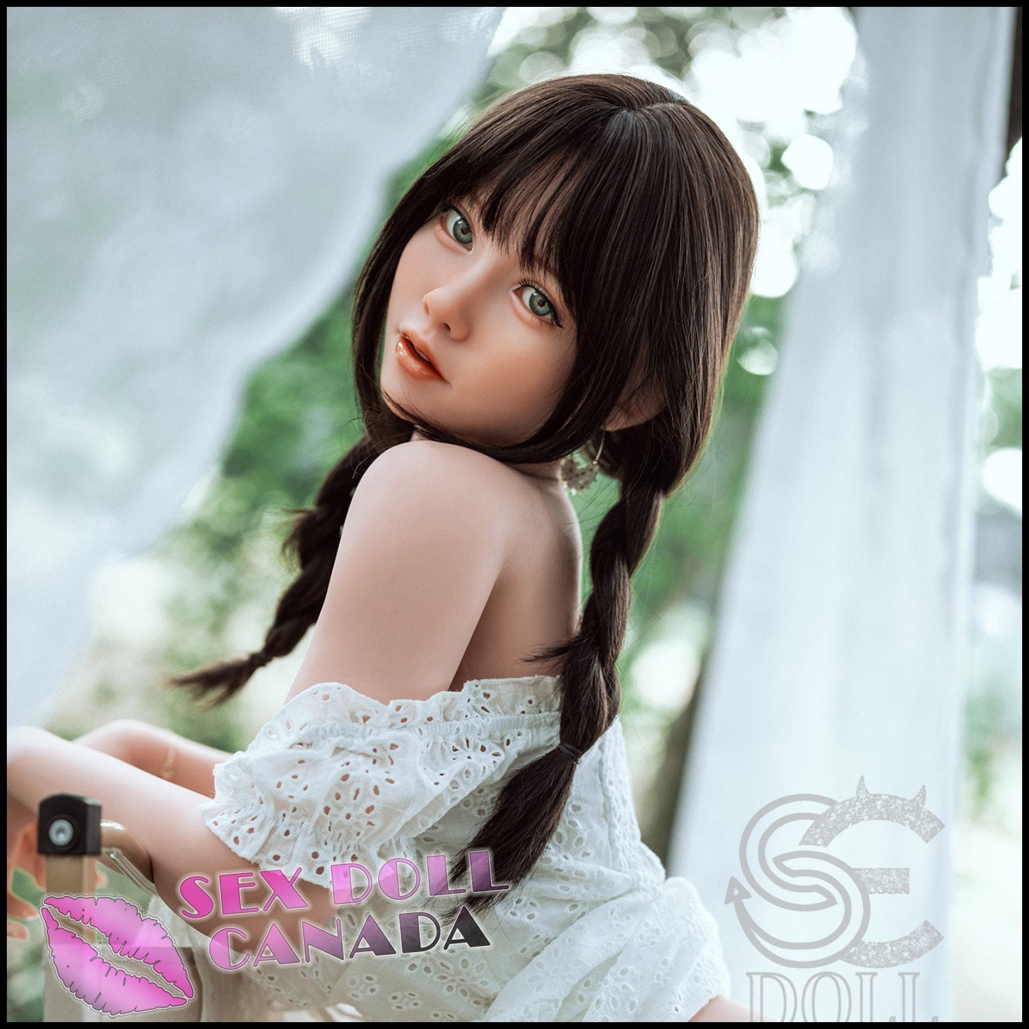 SE DOLL Realistic Sex Doll Black Hair Curvy Full Body Big Tits Breasts