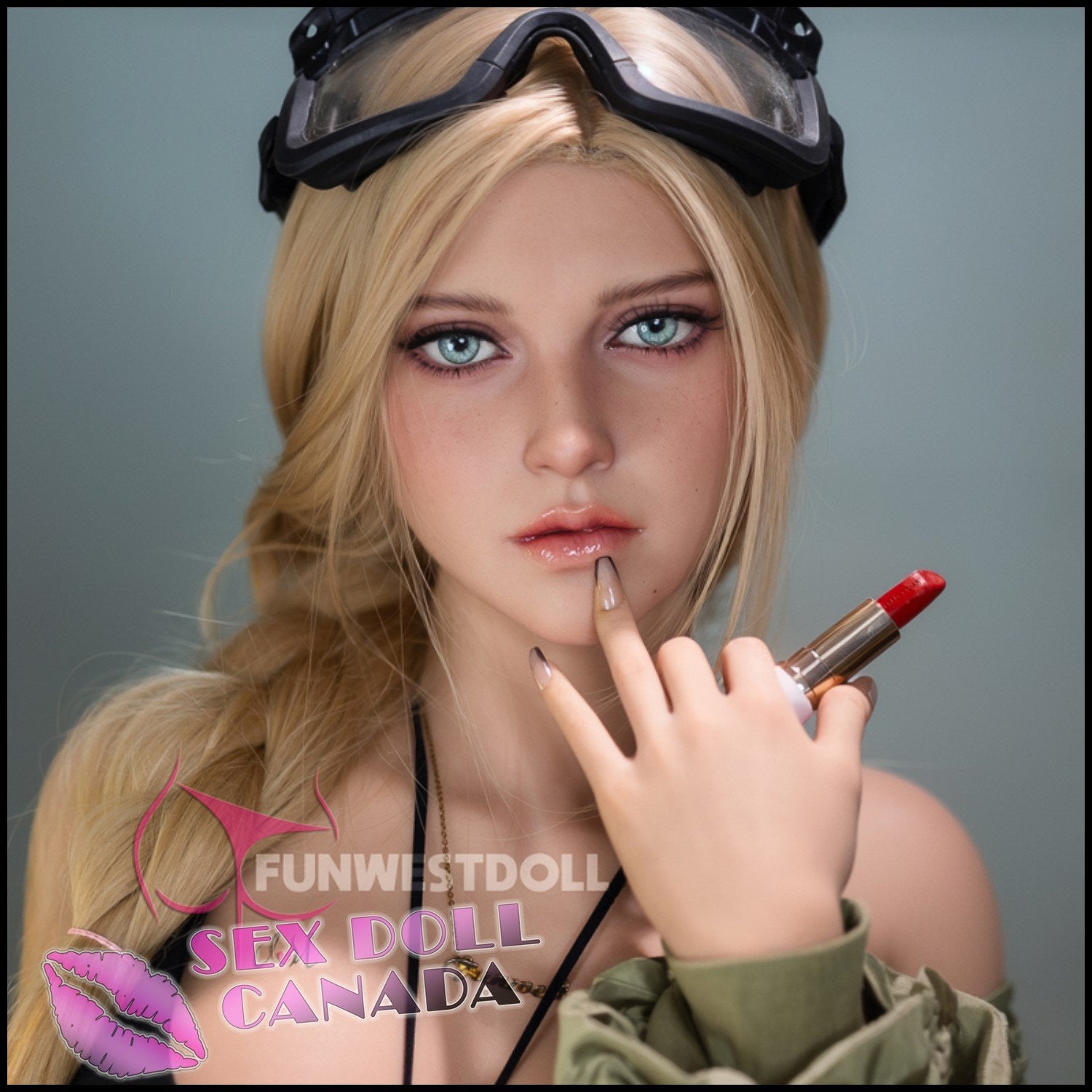 FunWestDoll Realistic Sex Doll Blonde Hair Small Waist Western American
