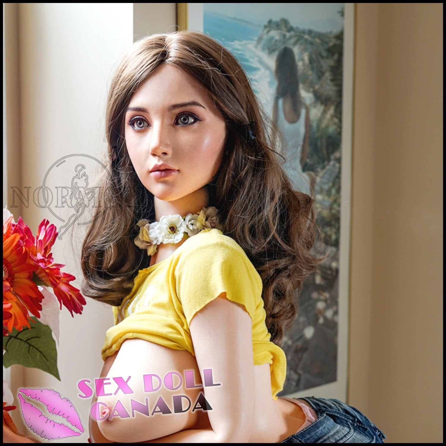 Normon Doll Realistic Sex Doll Brunette Hair Huge Tits Boobs Western American