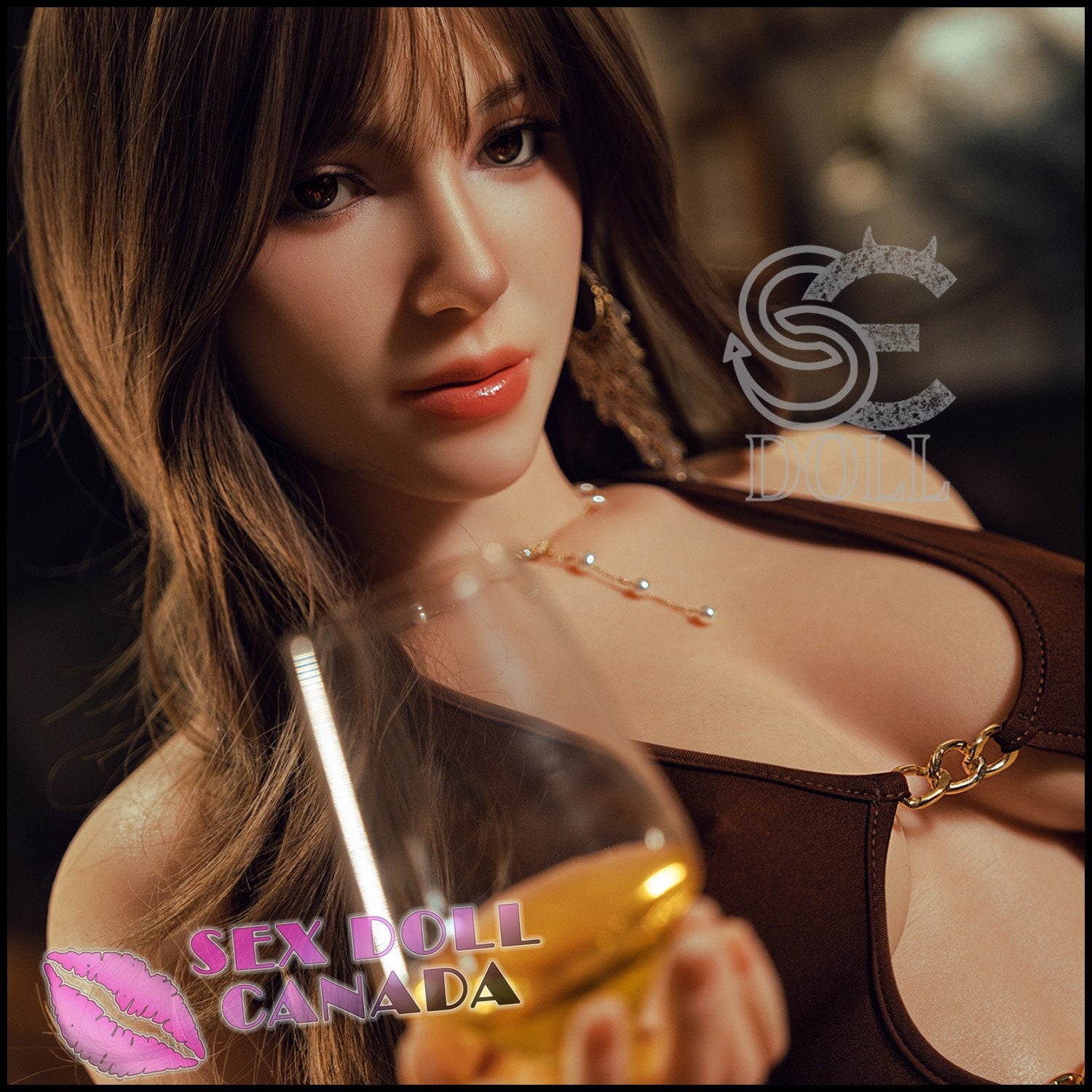 SE DOLL Realistic Sex Doll Brunette Hair Big Tits Breasts Western American