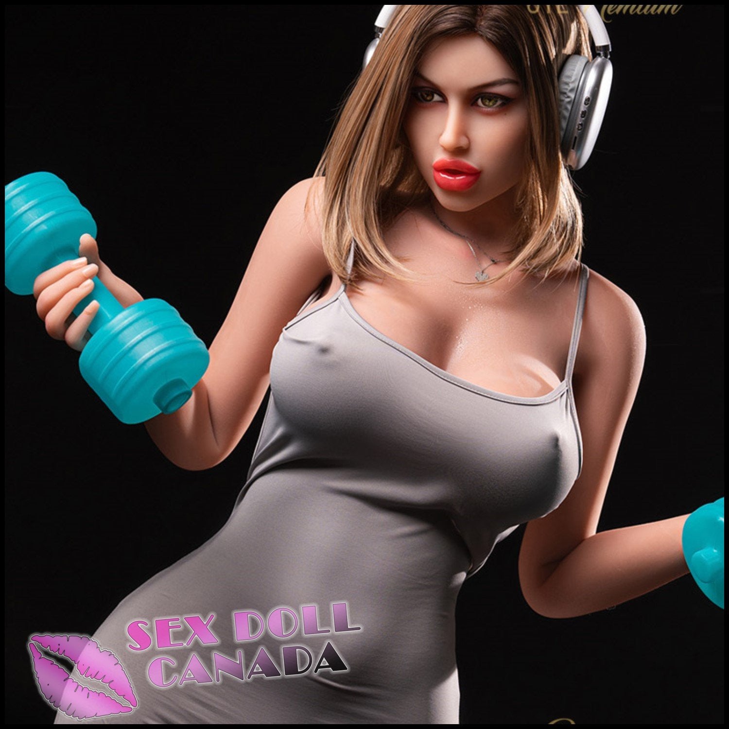 6YE Realistic Sex Doll Curvy Full Body Blonde Hair BBW Chubby Fat