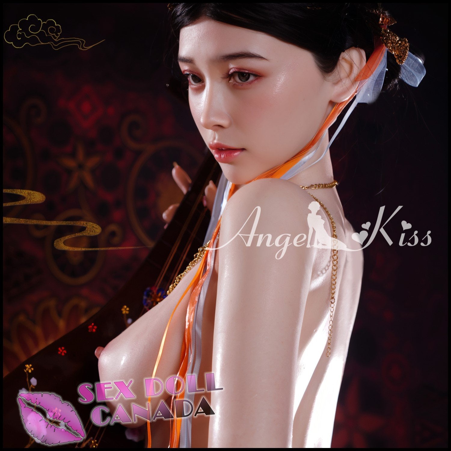 Angel Kiss Realistic Sex Doll Black Hair Huge Tits Boobs Asian Japanese Chinese