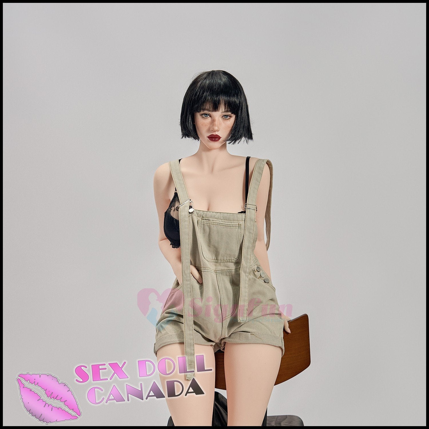 Sigafun Realistic Sex Doll Curvy Full Body Big Ass Butt Black Hair
