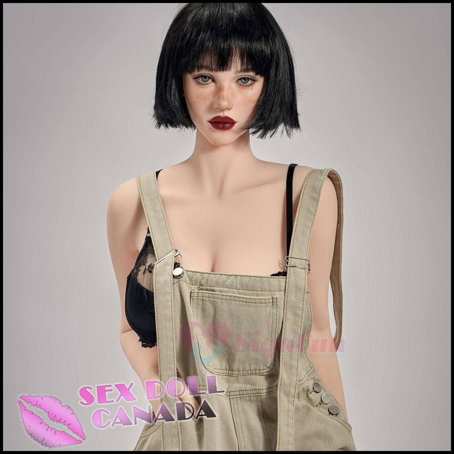 Sigafun Realistic Sex Doll Russian German (Sticker) New Black Hair