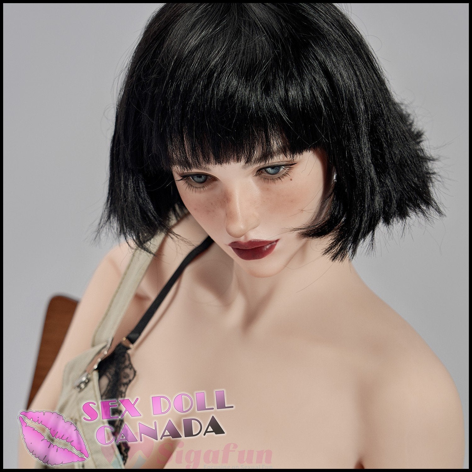 Sigafun Realistic Sex Doll Russian German Black Hair Western American