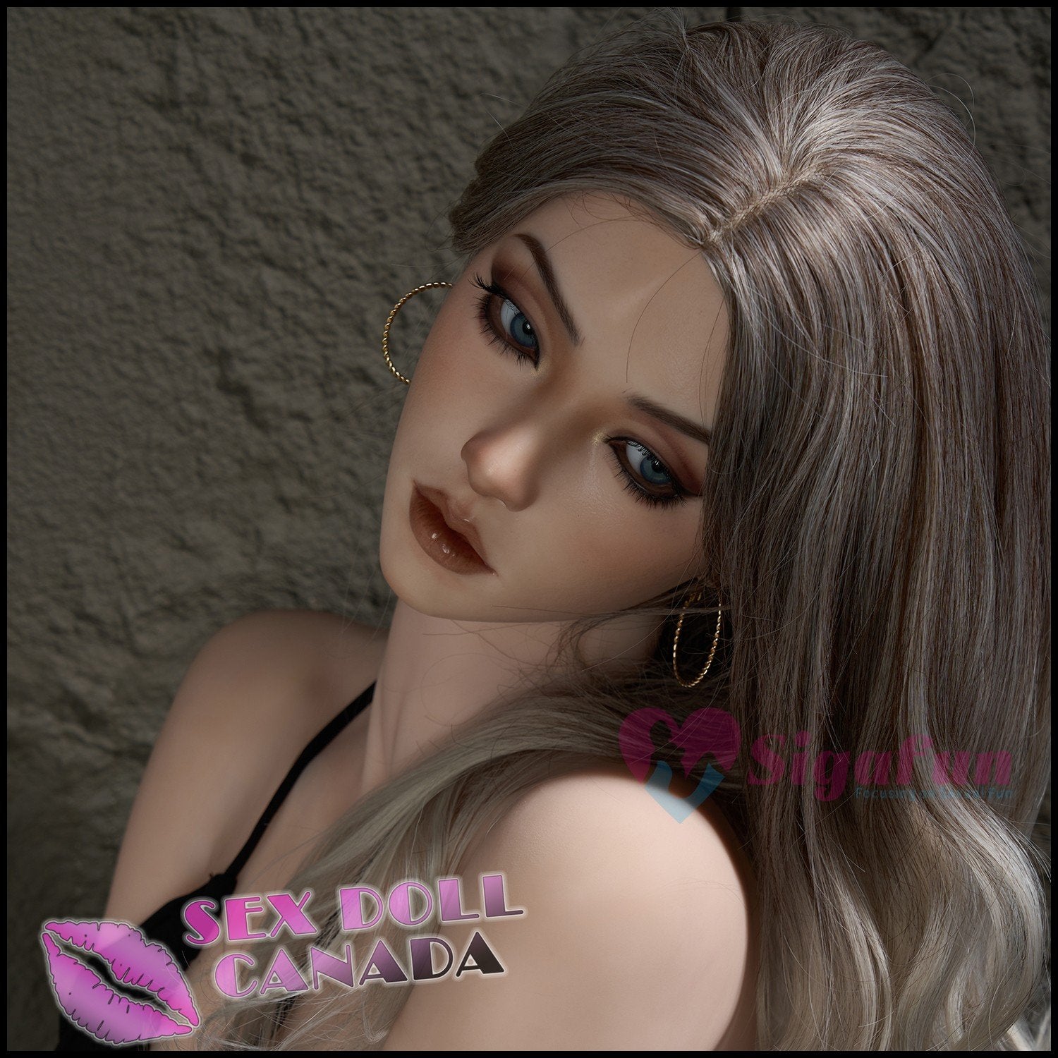 Sigafun Realistic Sex Doll Huge Tits Boobs (Sticker) New Gray Silver White Hair
