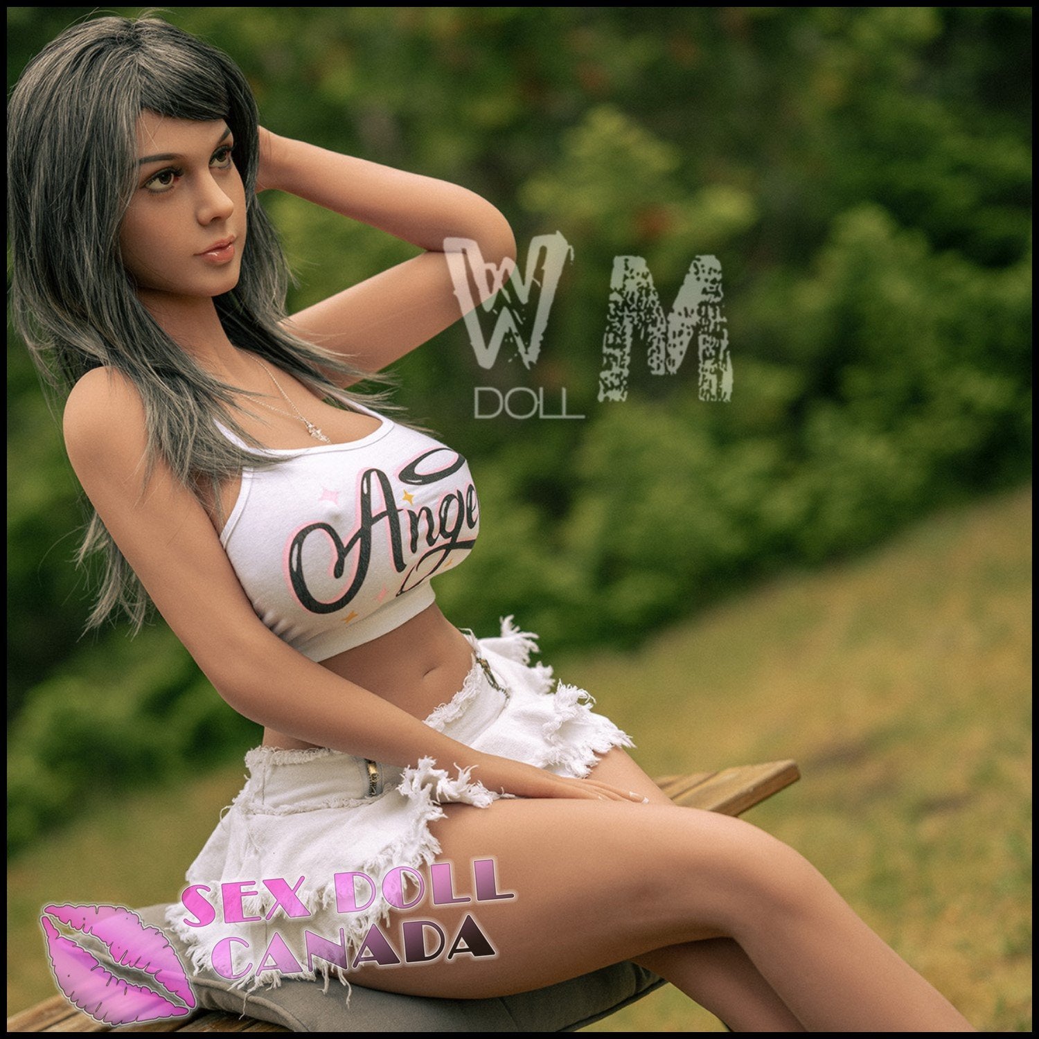WM Doll Realistic Sex Doll Skinny Slim Huge Tits Boobs Brunette Hair