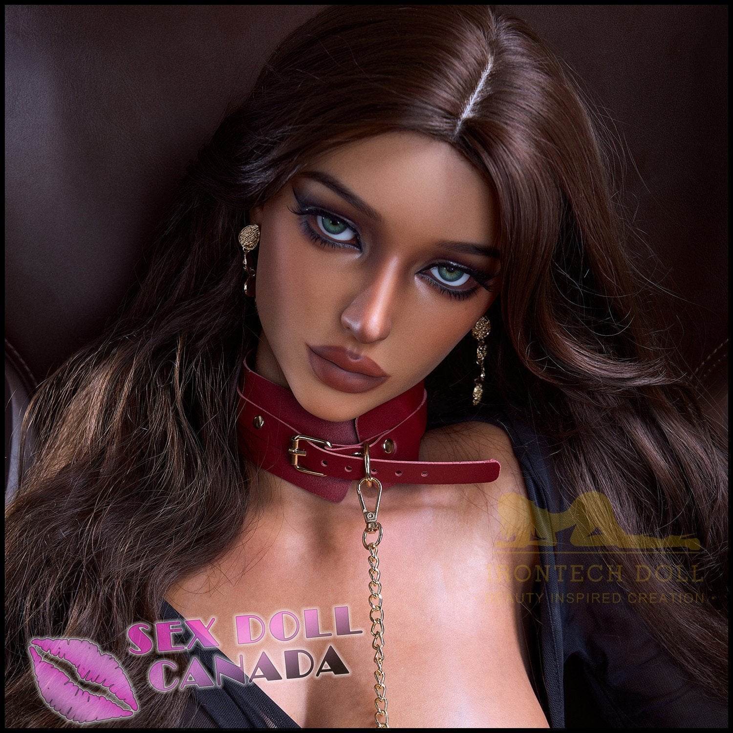 IRONTECH Realistic Sex Doll Curvy Full Body Brunette Hair Sleeping Closed Eyes
