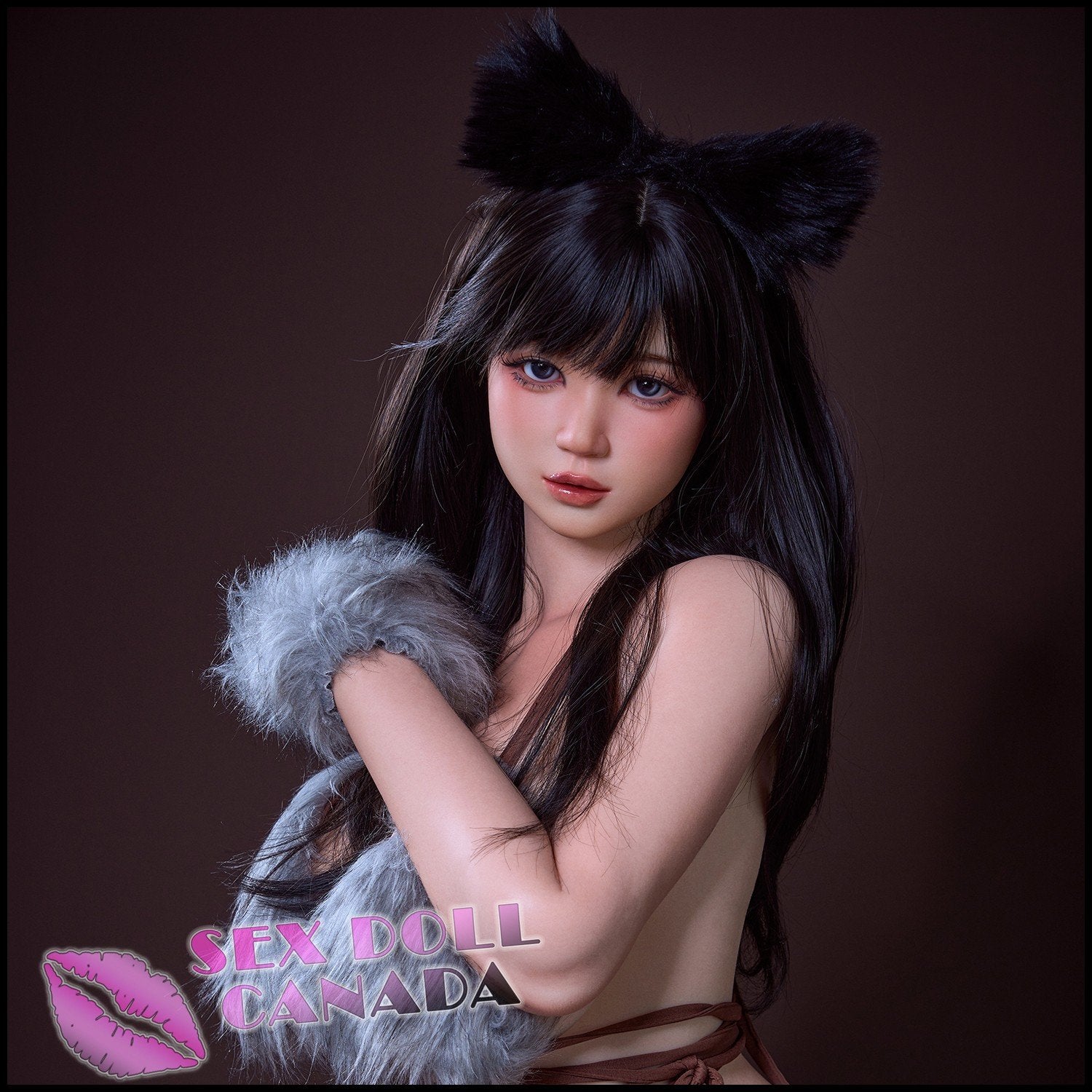 IRONTECH Realistic Sex Doll (Sticker) New Black Hair Huge Tits Boobs