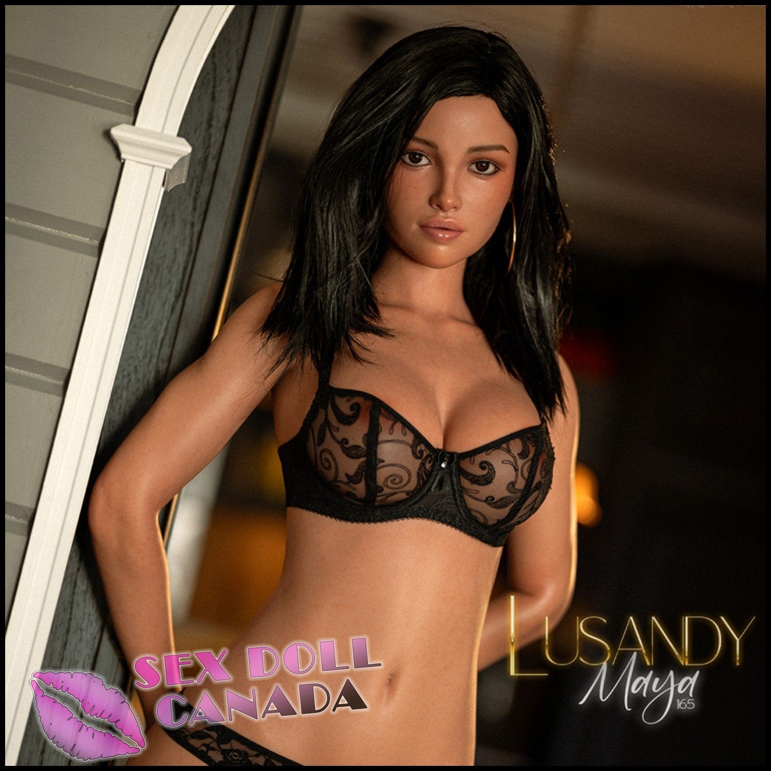Lusandy Realistic Sex Doll Russian German Curvy Full Body Black Hair