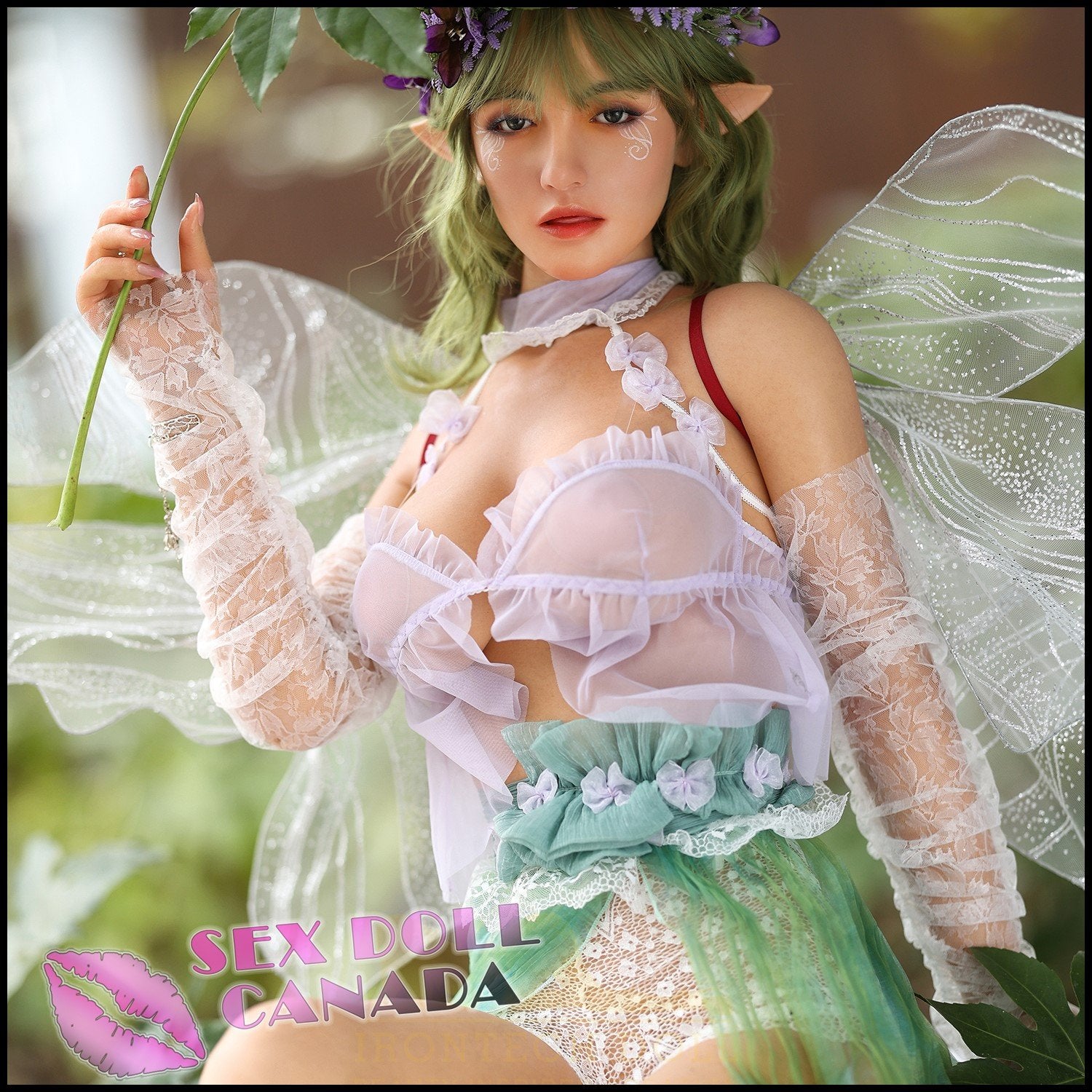 IRONTECH Realistic Sex Doll Huge Tits Boobs Green Hair Curvy Full Body