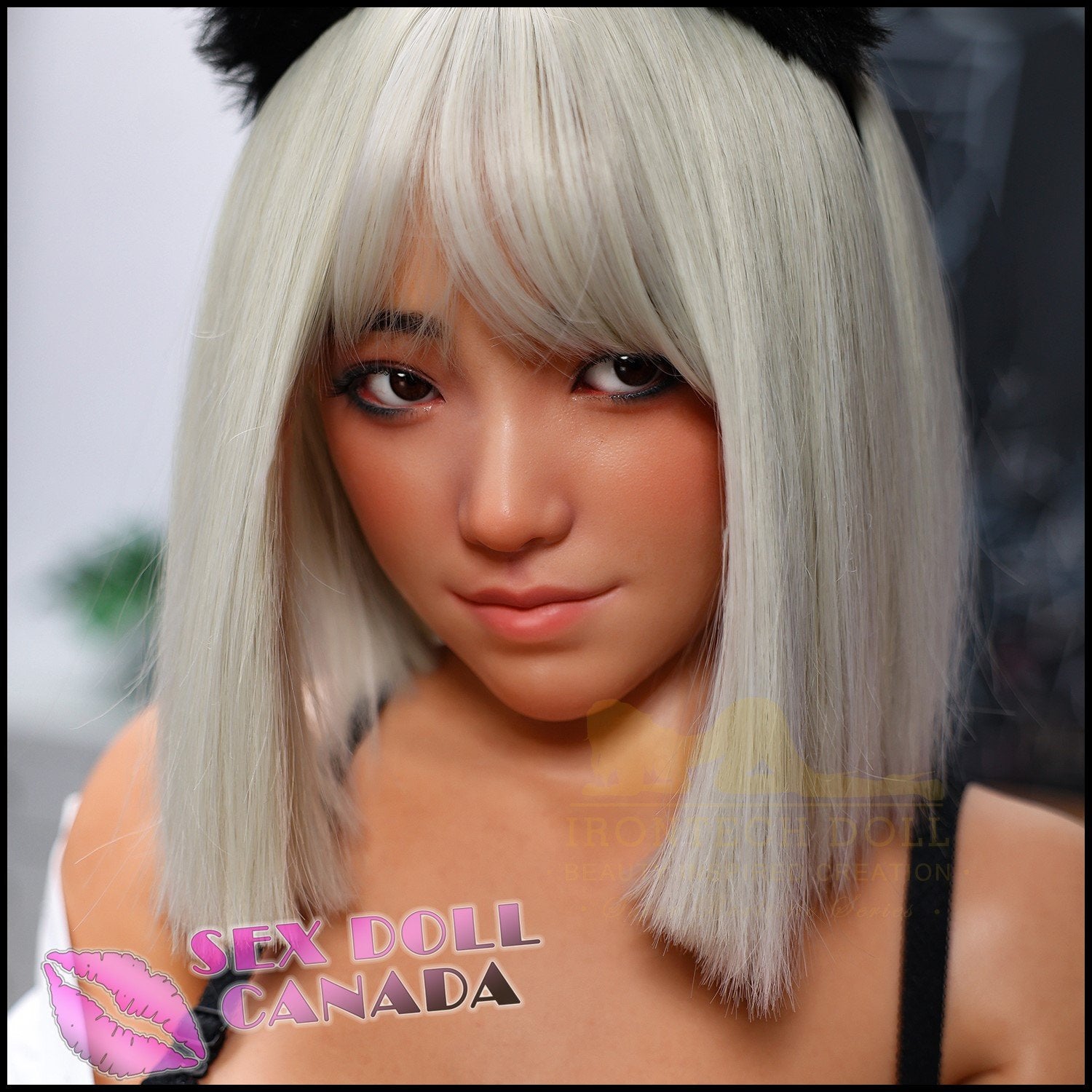 IRONTECH Realistic Sex Doll Huge Tits Boobs Gray Silver White Hair Small Waist