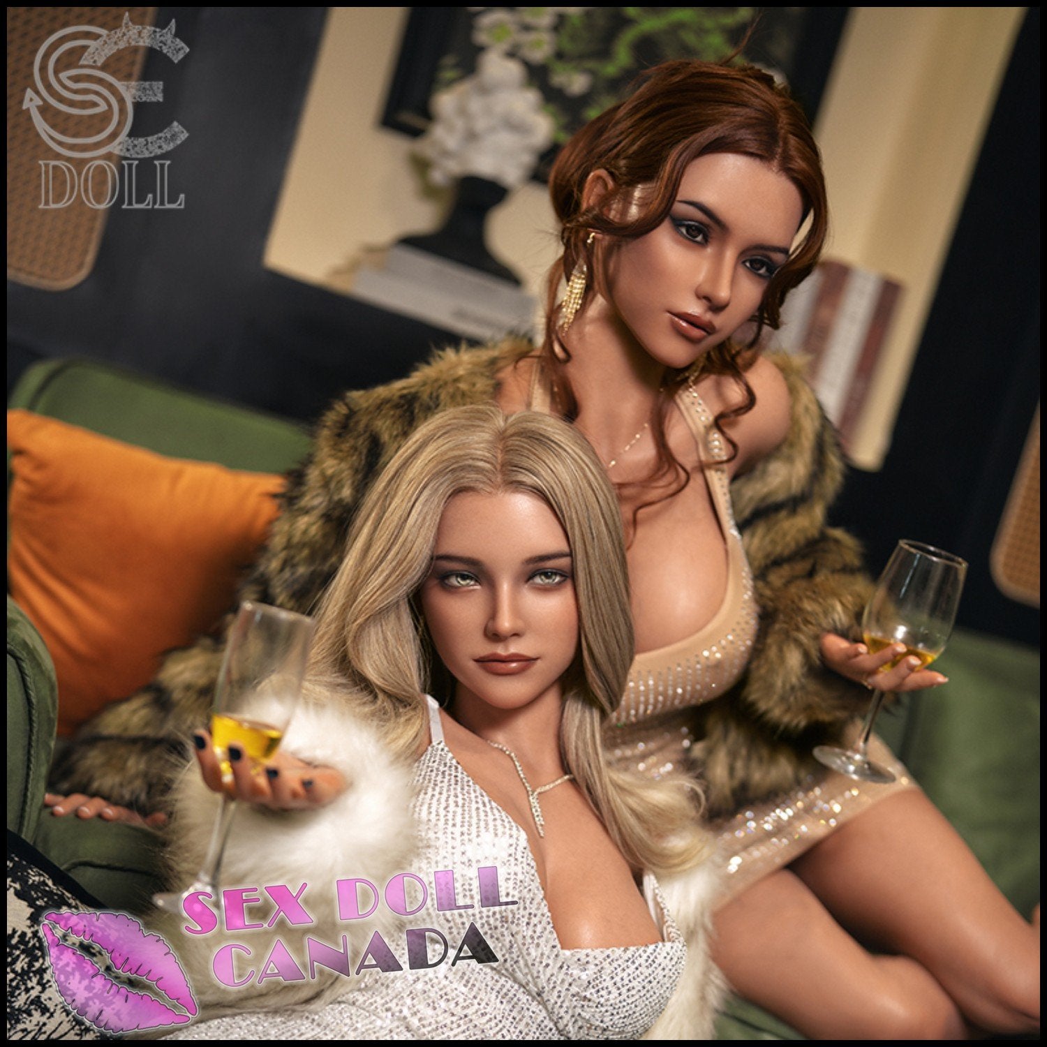 SE DOLL Realistic Sex Doll Western American Brunette Hair Skinny Slim