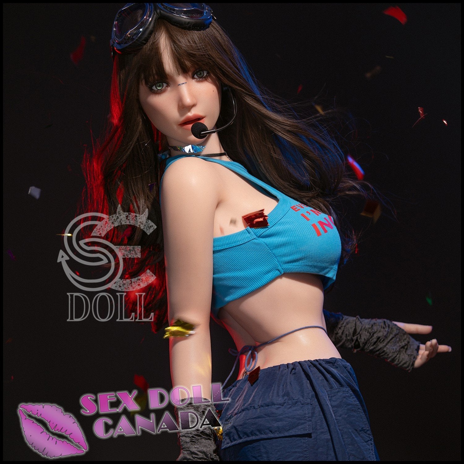 SE DOLL Realistic Sex Doll Brunette Hair Western American Small Waist