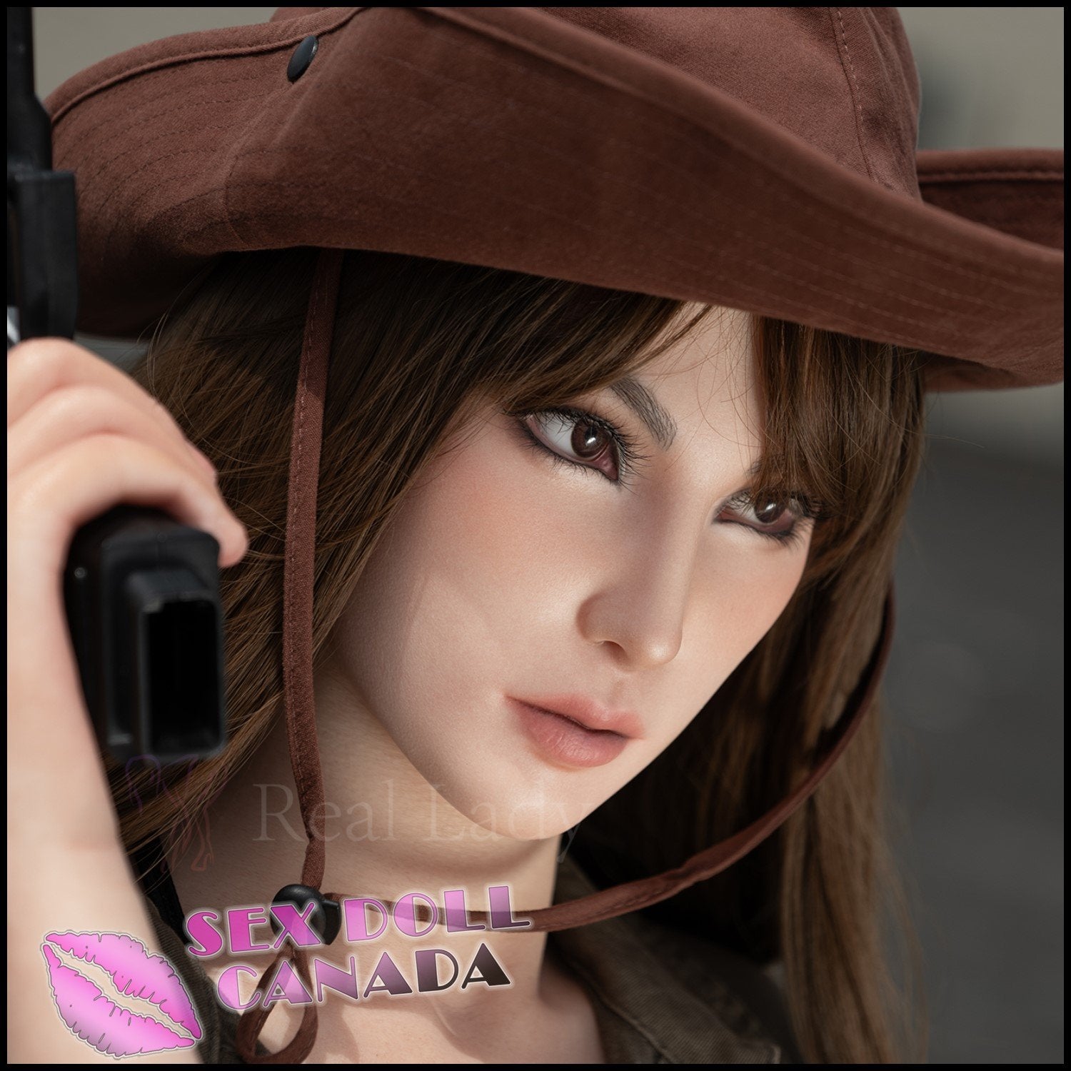 Real Lady Realistic Sex Doll Curvy Full Body Brunette Hair Tall Long Legs