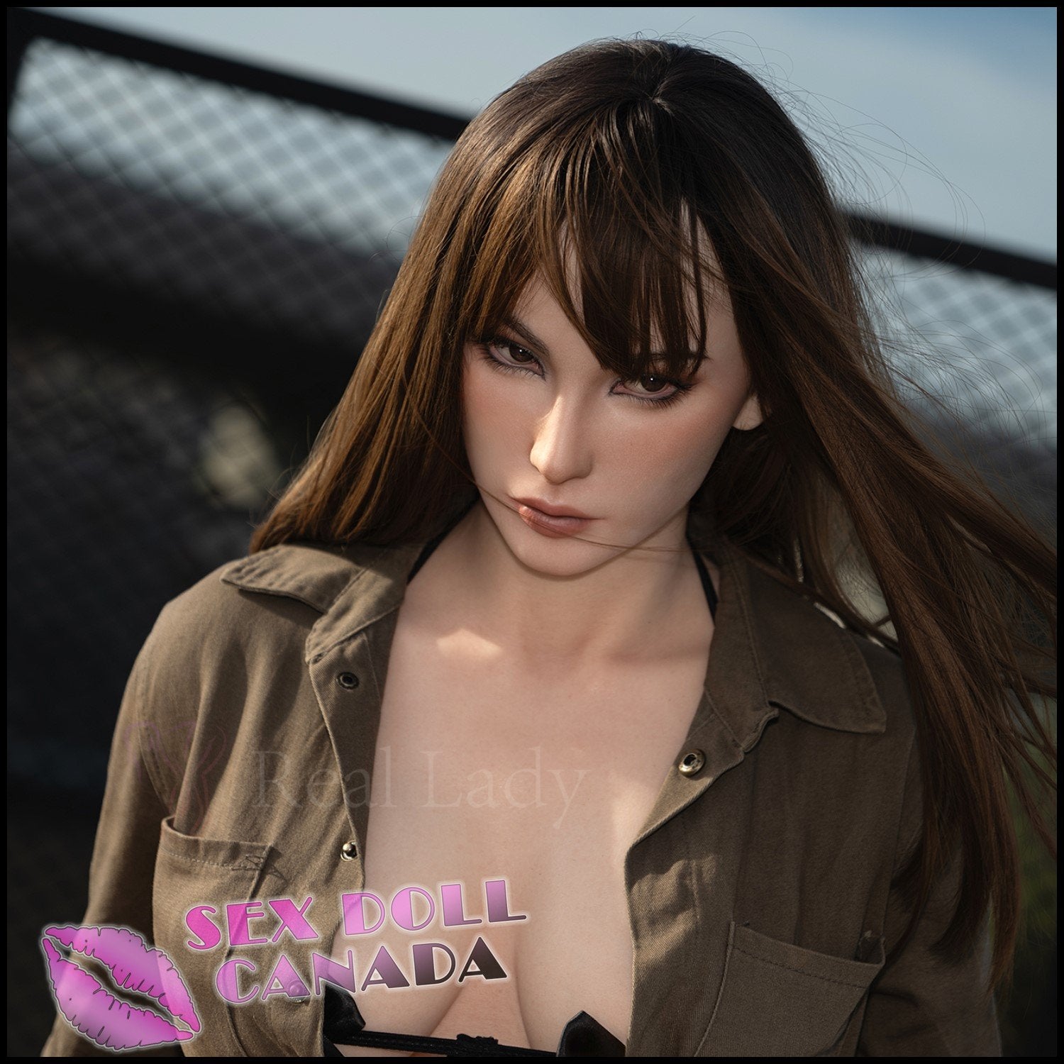 Real Lady Realistic Sex Doll Brunette Hair Curvy Full Body Big Tits Breasts