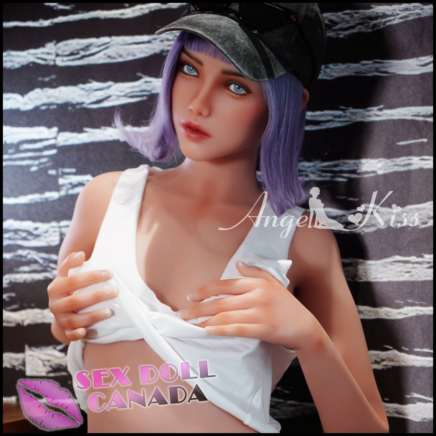 Angel Kiss Realistic Sex Doll Pink Purple Hair Western American Tall Long Legs