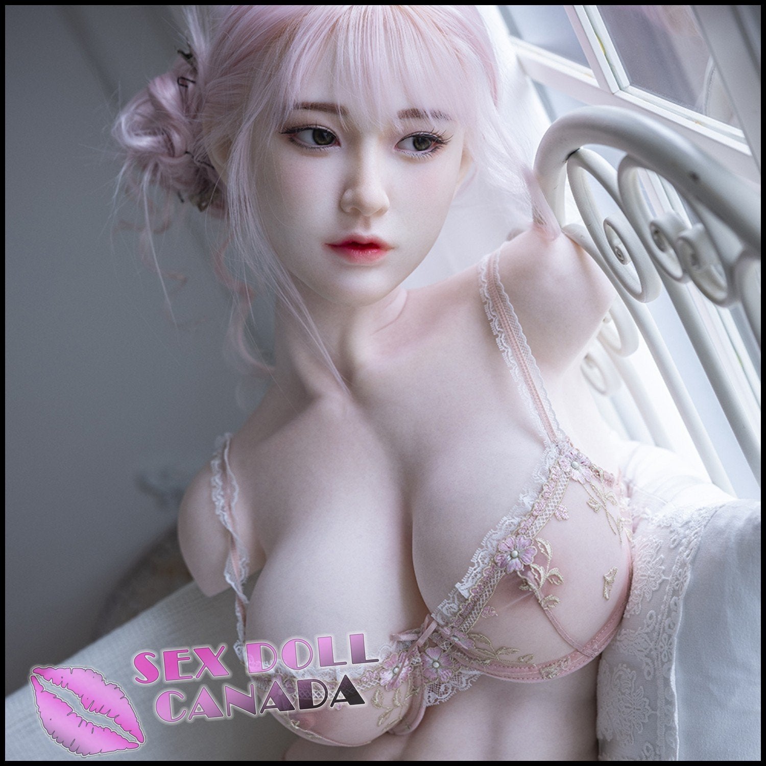 Starpery Realistic Sex Doll Small Waist Pink Purple Hair Curvy Full Body