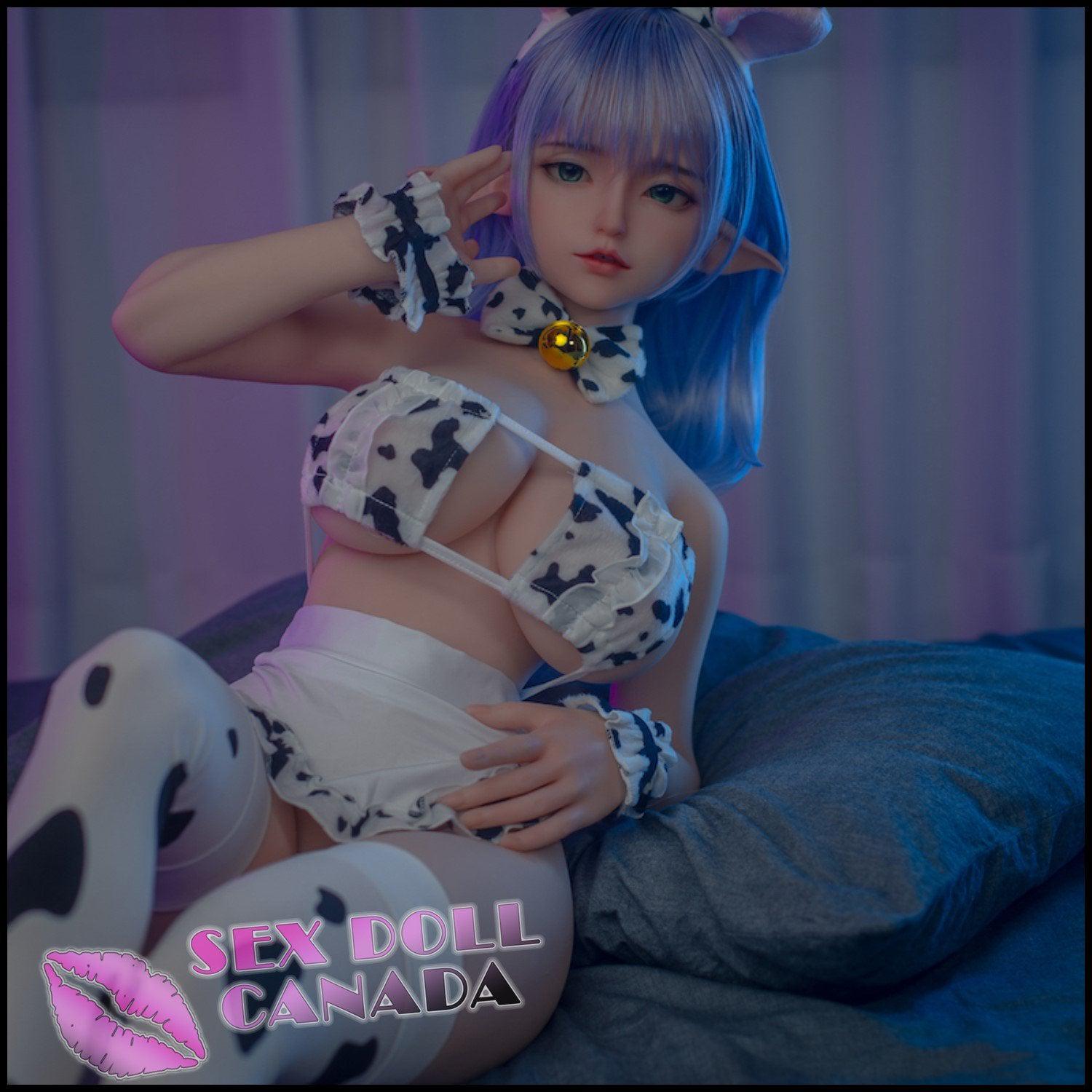 Sanhui Dolls Realistic Sex Doll Curvy Full Body Pink Purple Hair Elf Fantasy Cosplay