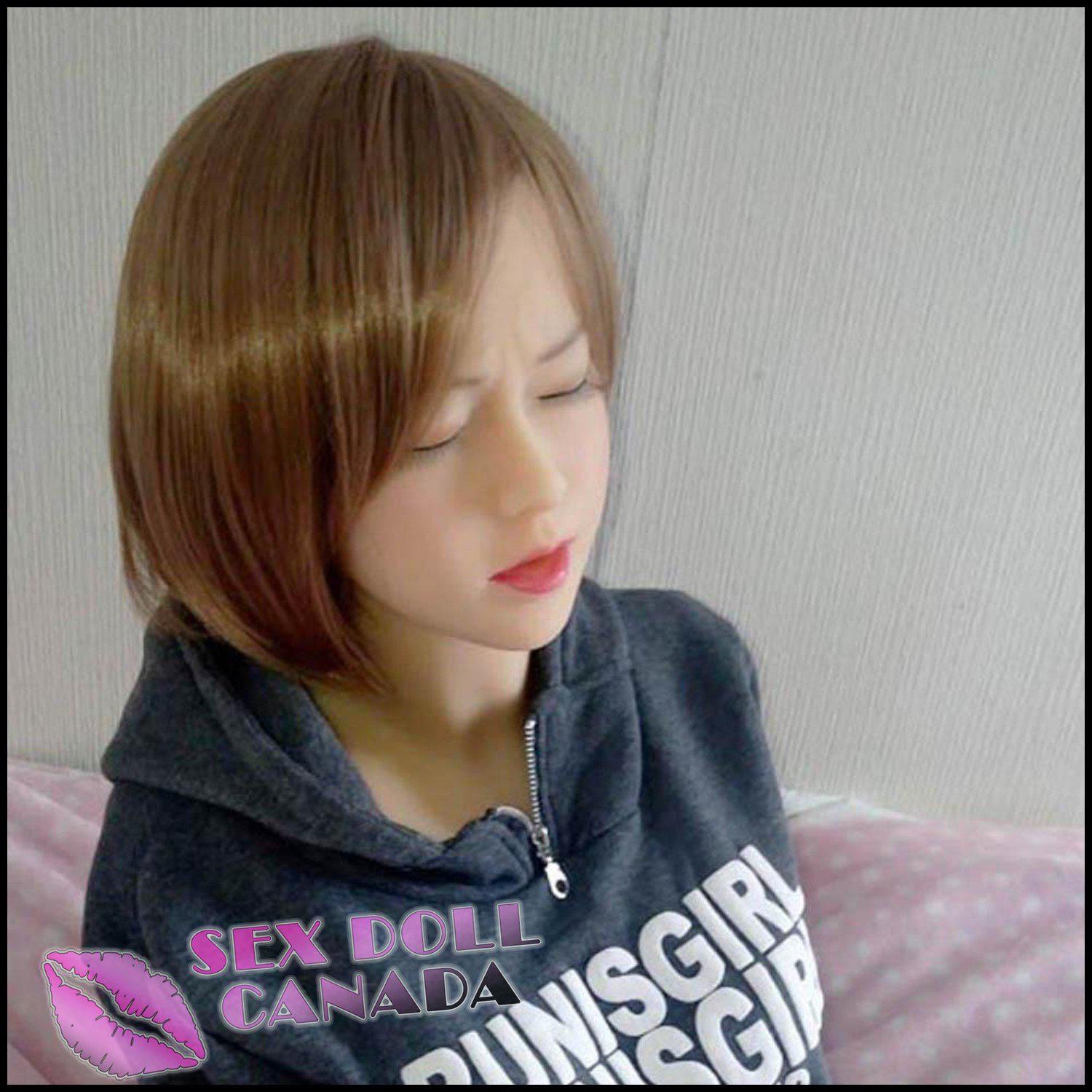 WM Realistic Sex Doll Sleeping Closed Eyes Asian Japanese Chinese Blonde Hair