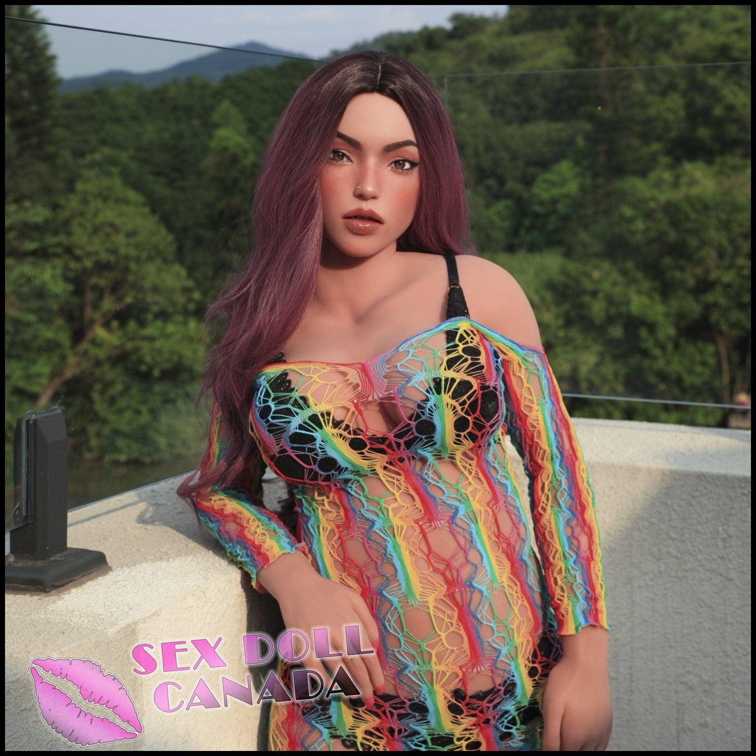 Climax Realistic Sex Doll Pink Purple Hair Western American Big Tits Breasts
