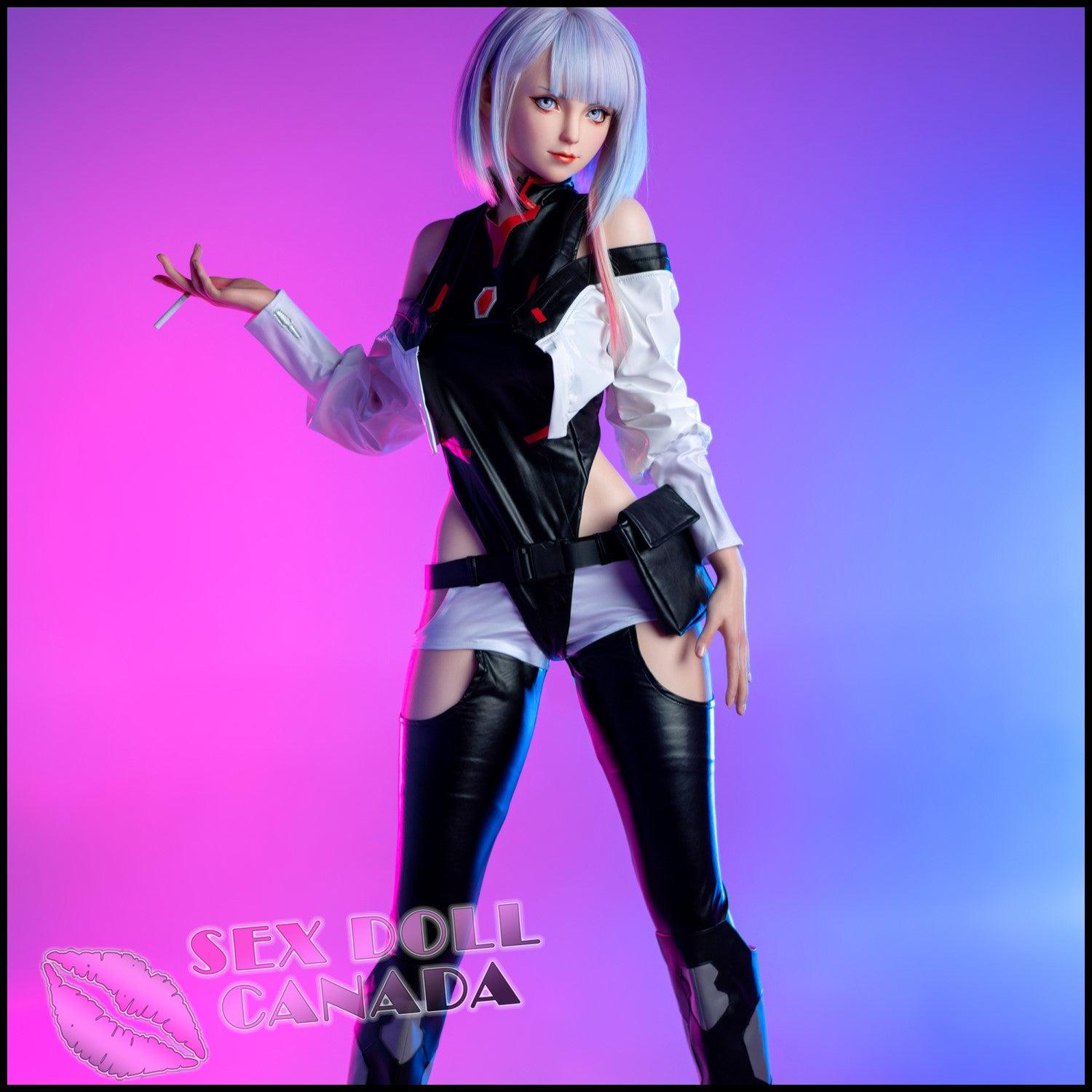 Game Lady Realistic Sex Doll Elf Fantasy Cosplay Pink Purple Hair Elf Fantasy Cosplay